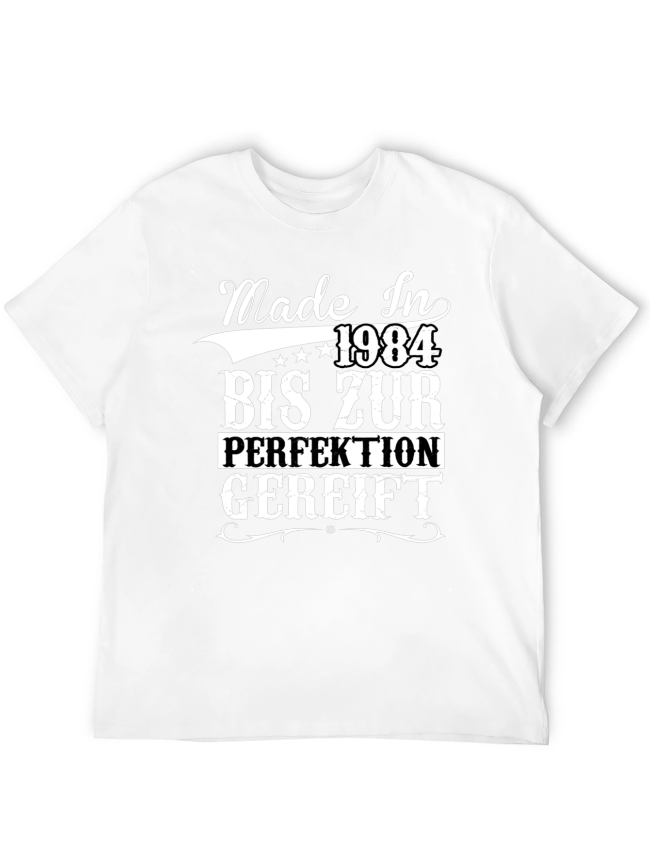 Camiseta Negra Made In 1984 para Cumpleaños