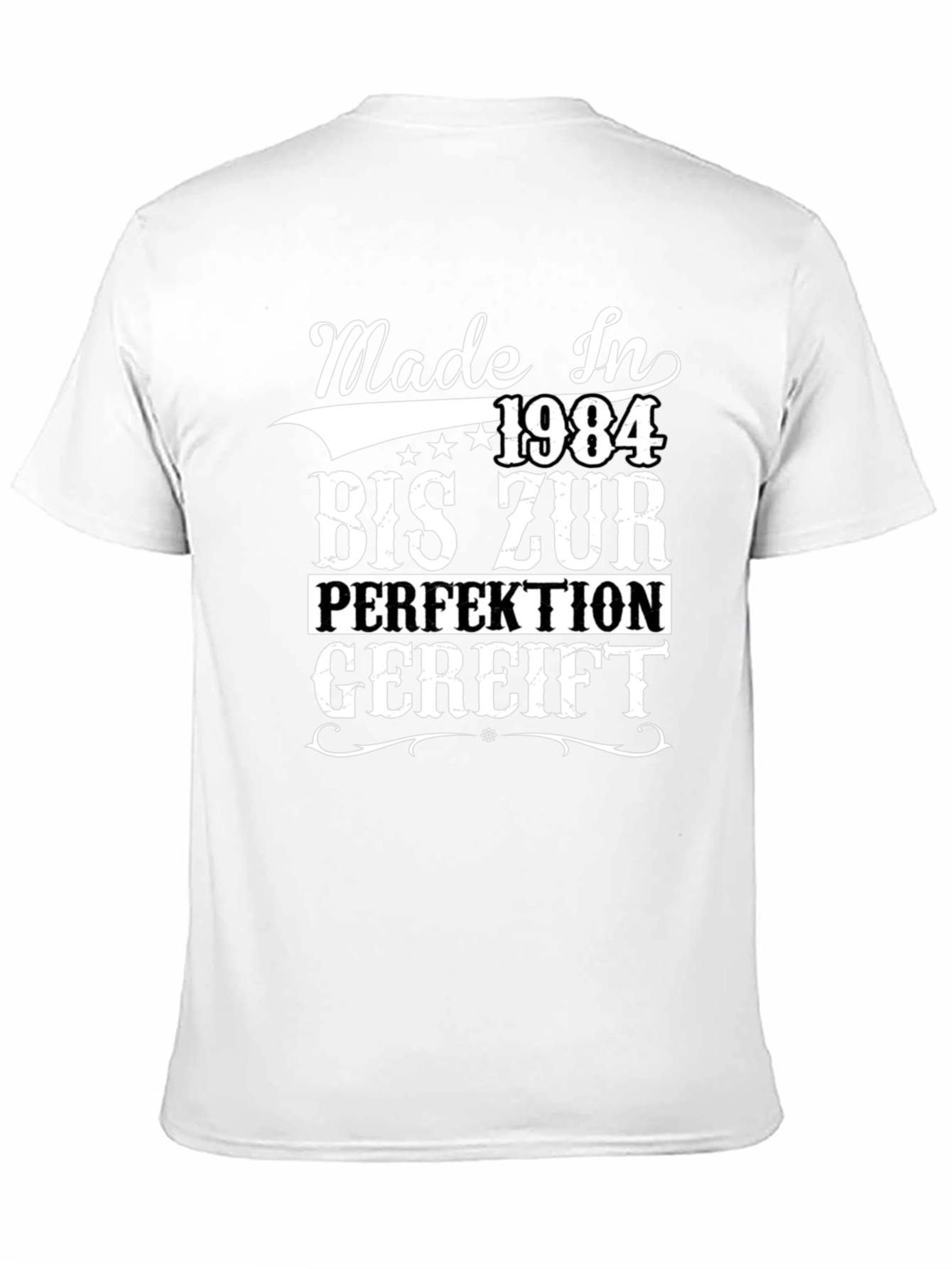 Camiseta Negra Made In 1984 para Cumpleaños