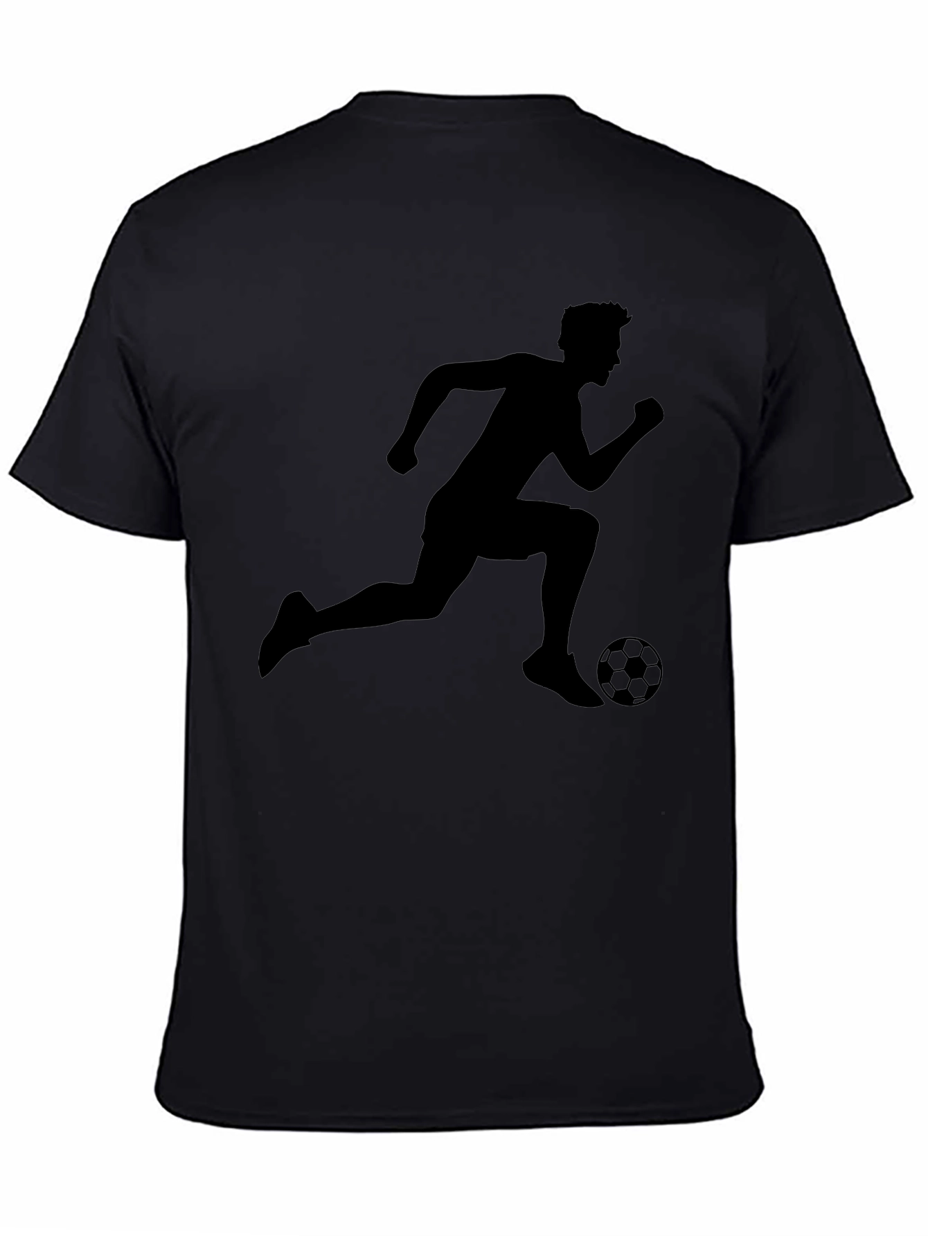 Camiseta Negra Deportiva Fútbol Hombre