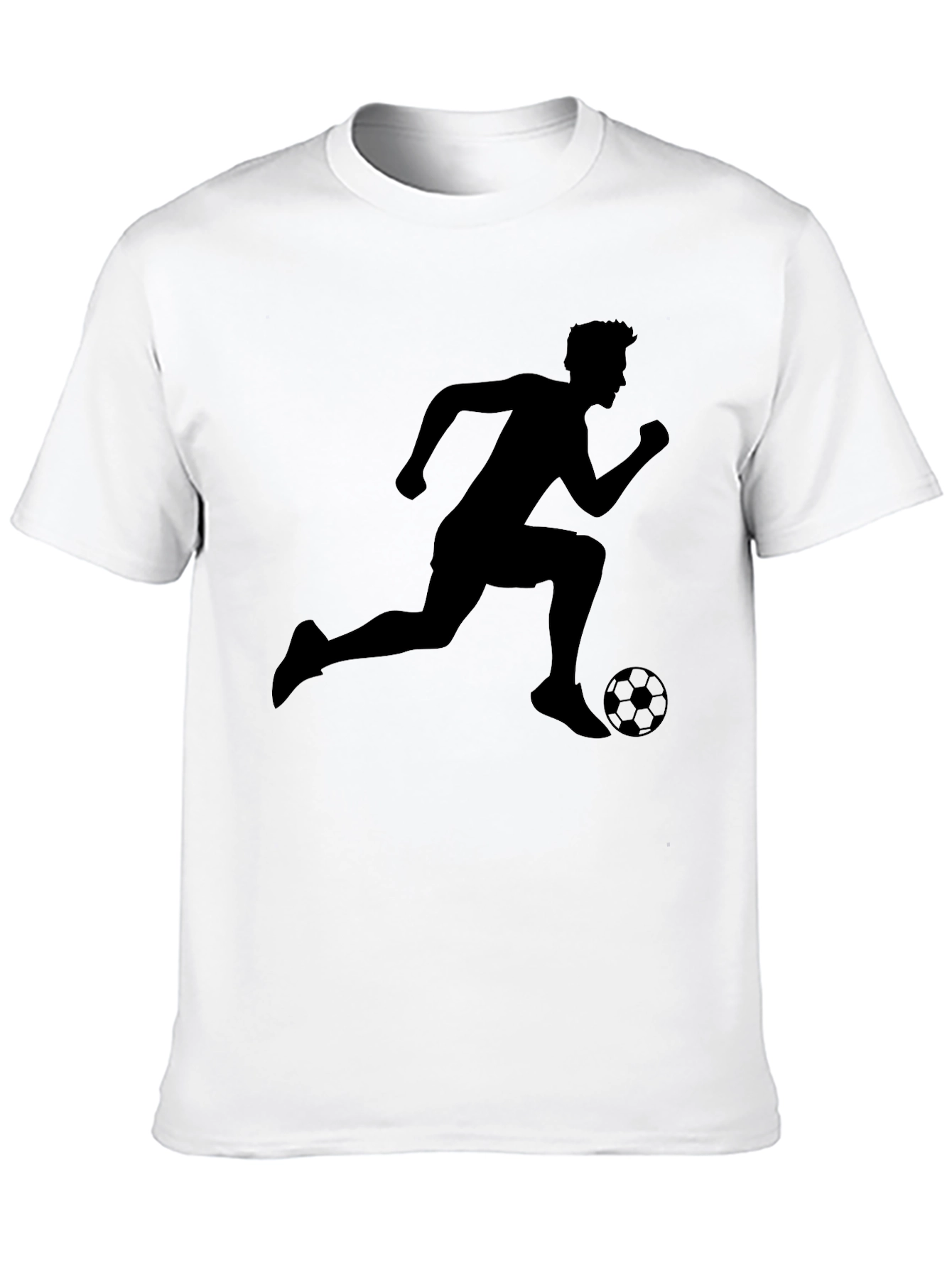 Camiseta Negra Deportiva Fútbol Hombre