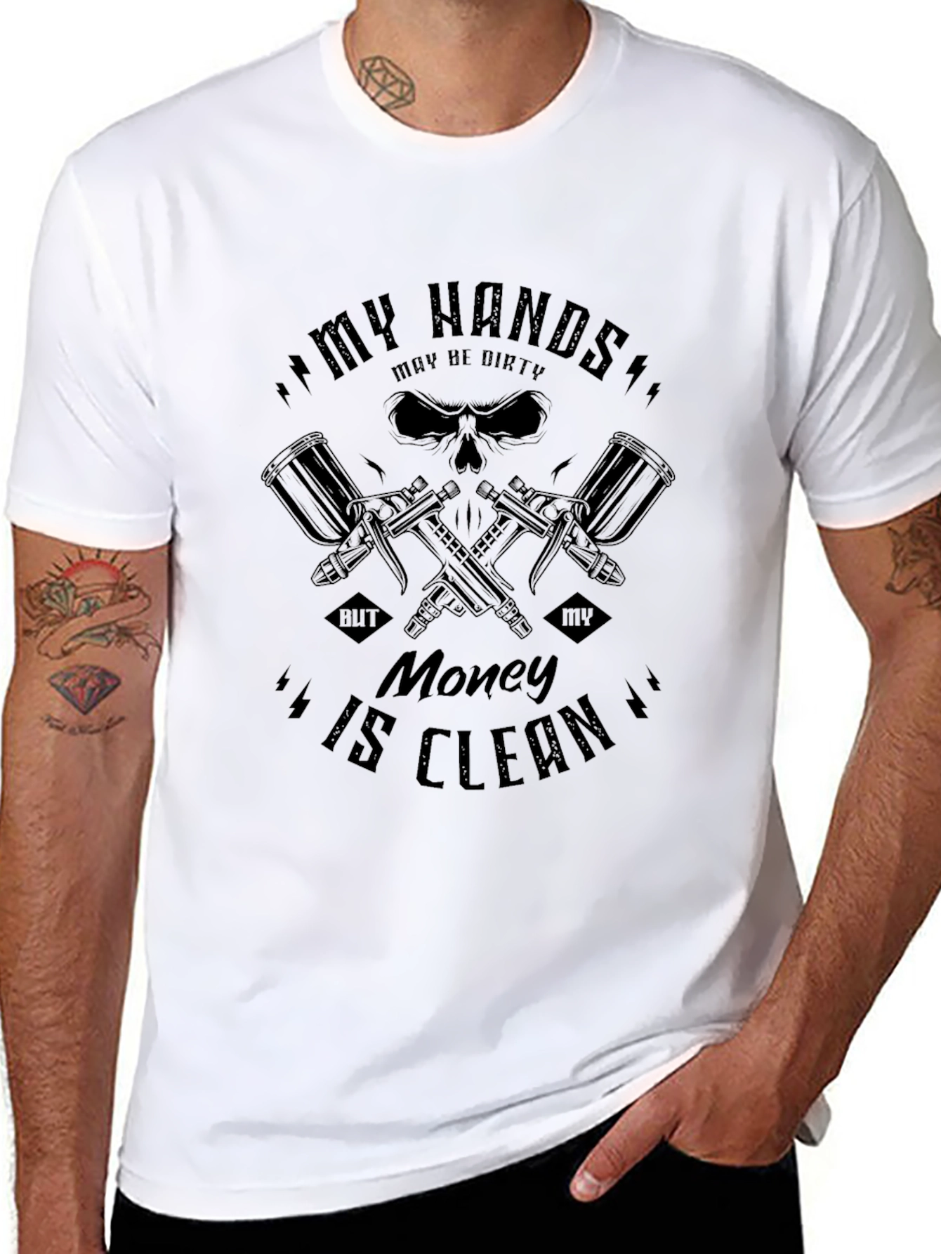Camiseta Negra: Mis Manos Sucias Dinero Limpio