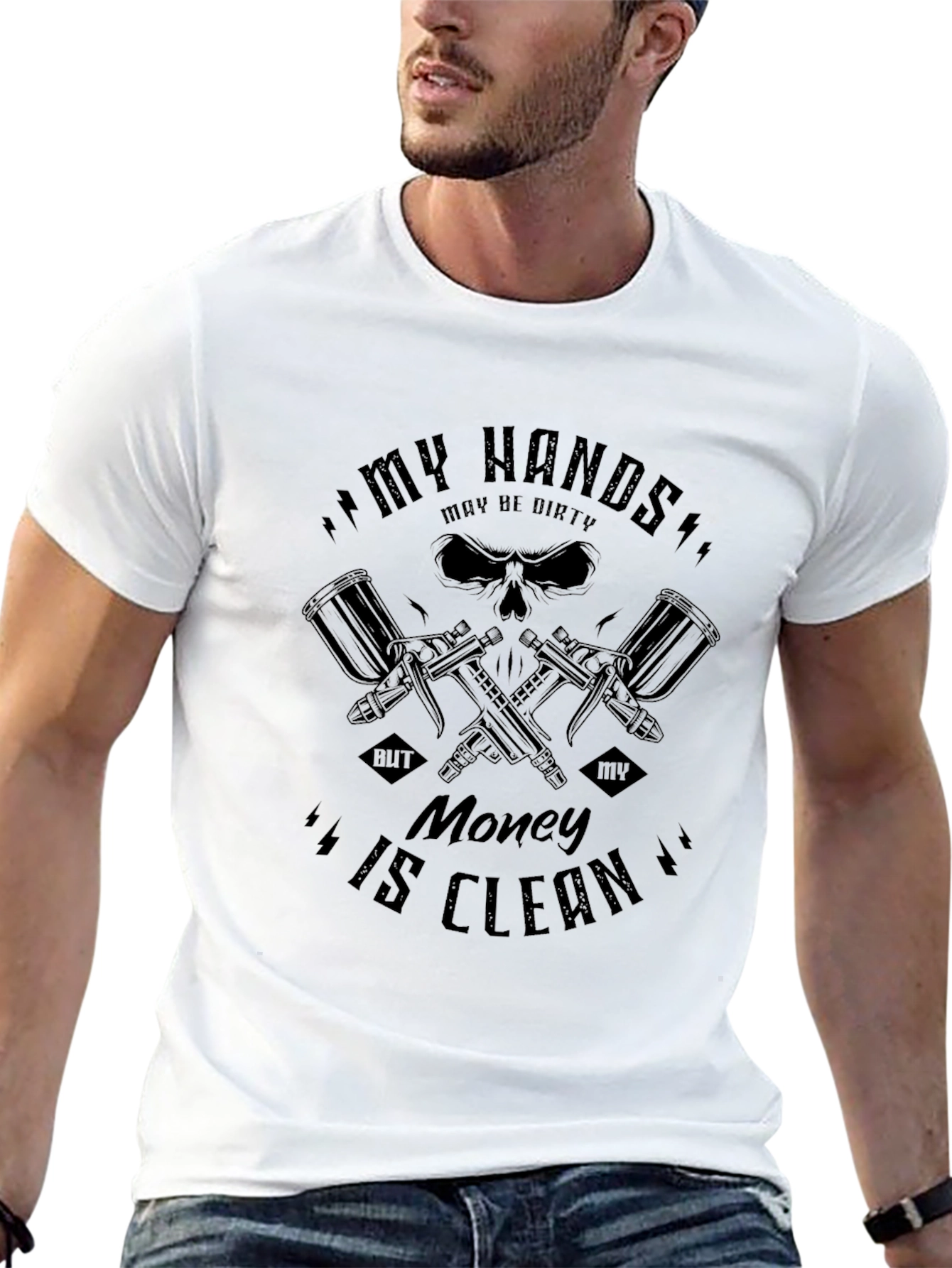 Camiseta Negra: Mis Manos Sucias Dinero Limpio