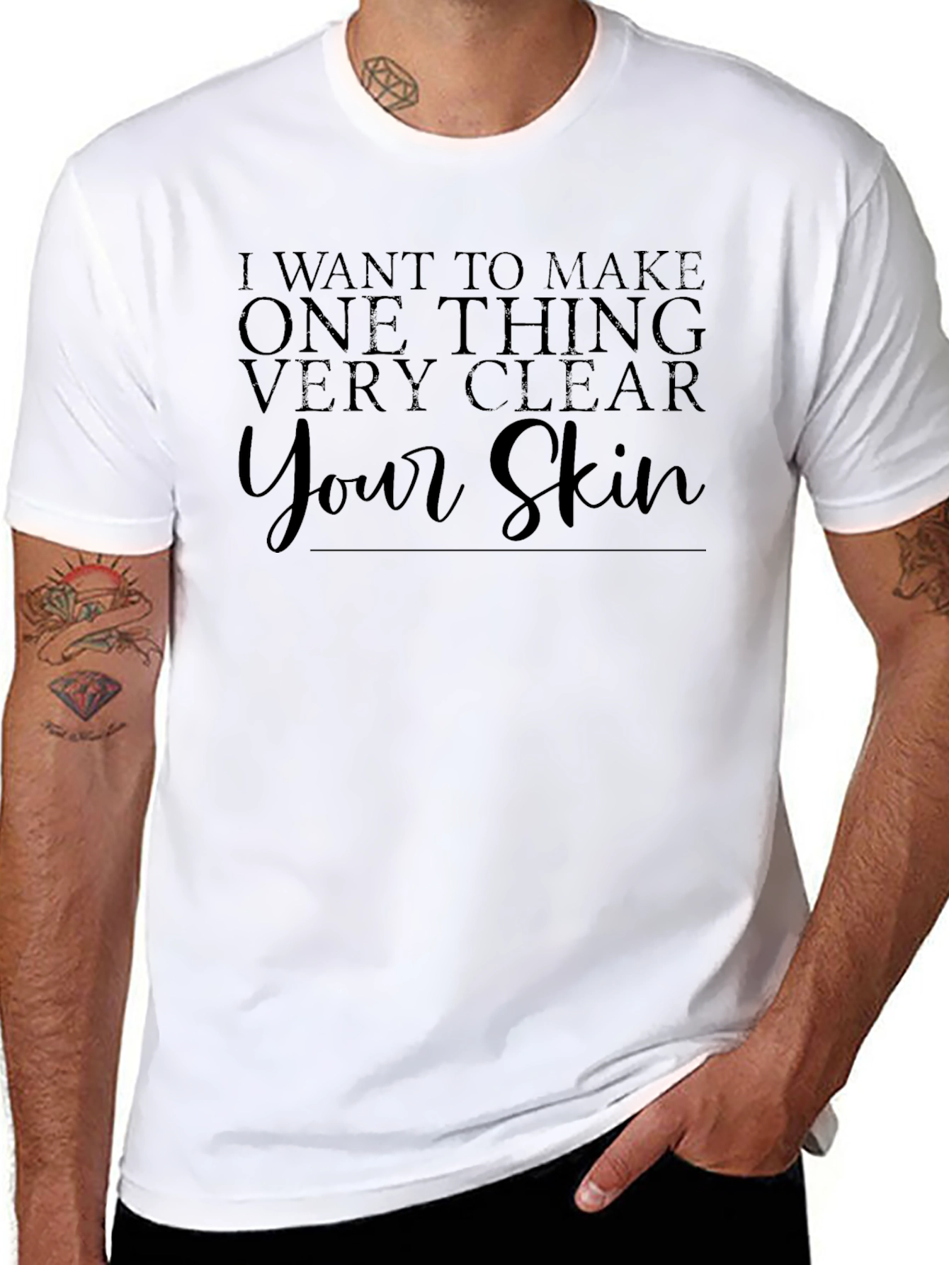 Camiseta Negra: Quiero Aclarar Tu Piel