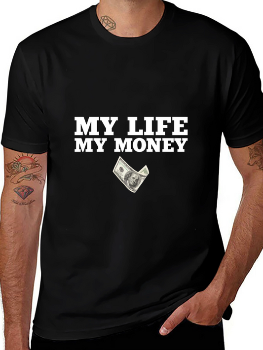 Camiseta Negra Mi Vida Mi Dinero