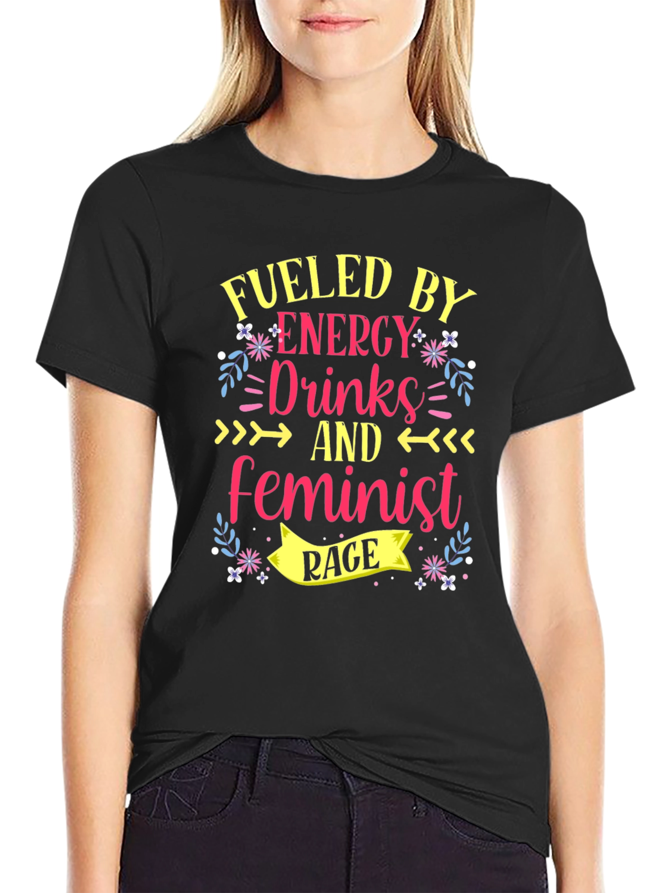 Camiseta Negra con Diseño Feminista