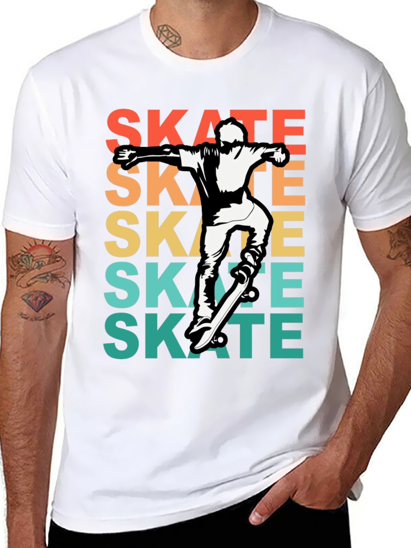 Camiseta Skate Retro para Hombre