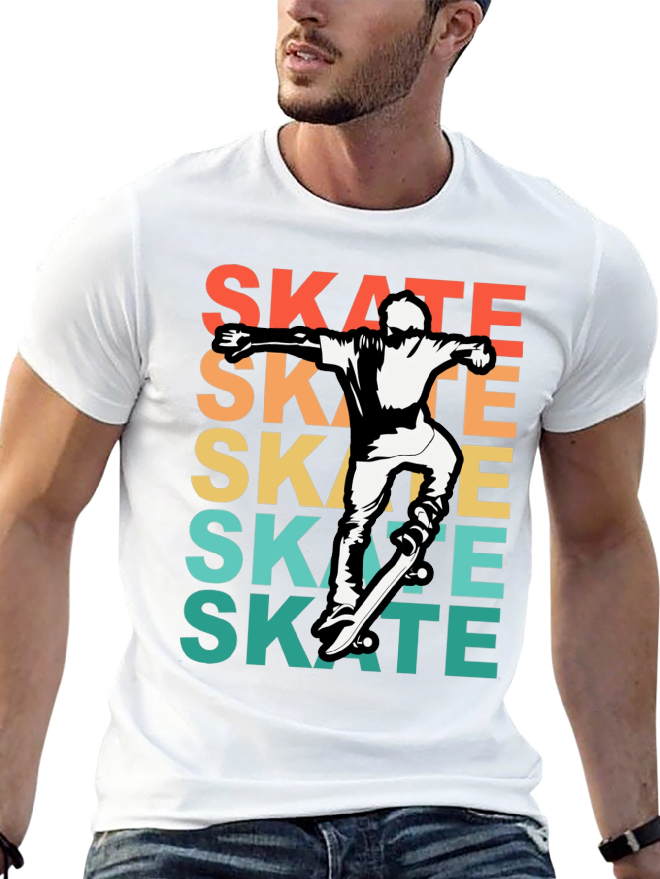 Camiseta Skate Retro para Hombre