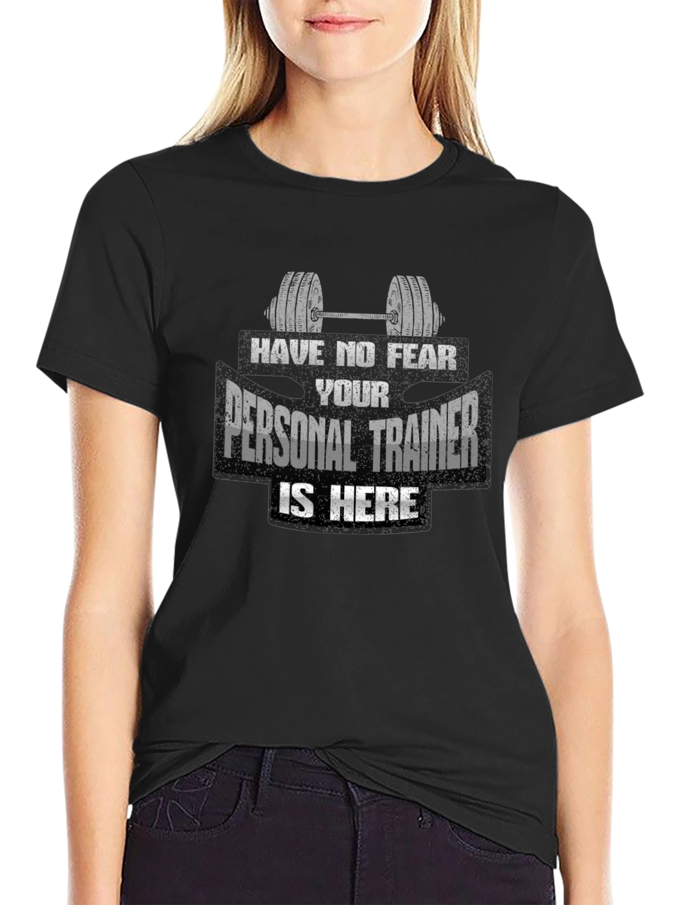 Camiseta Negra: ¡Tu Entrenador Personal Está Aquí!