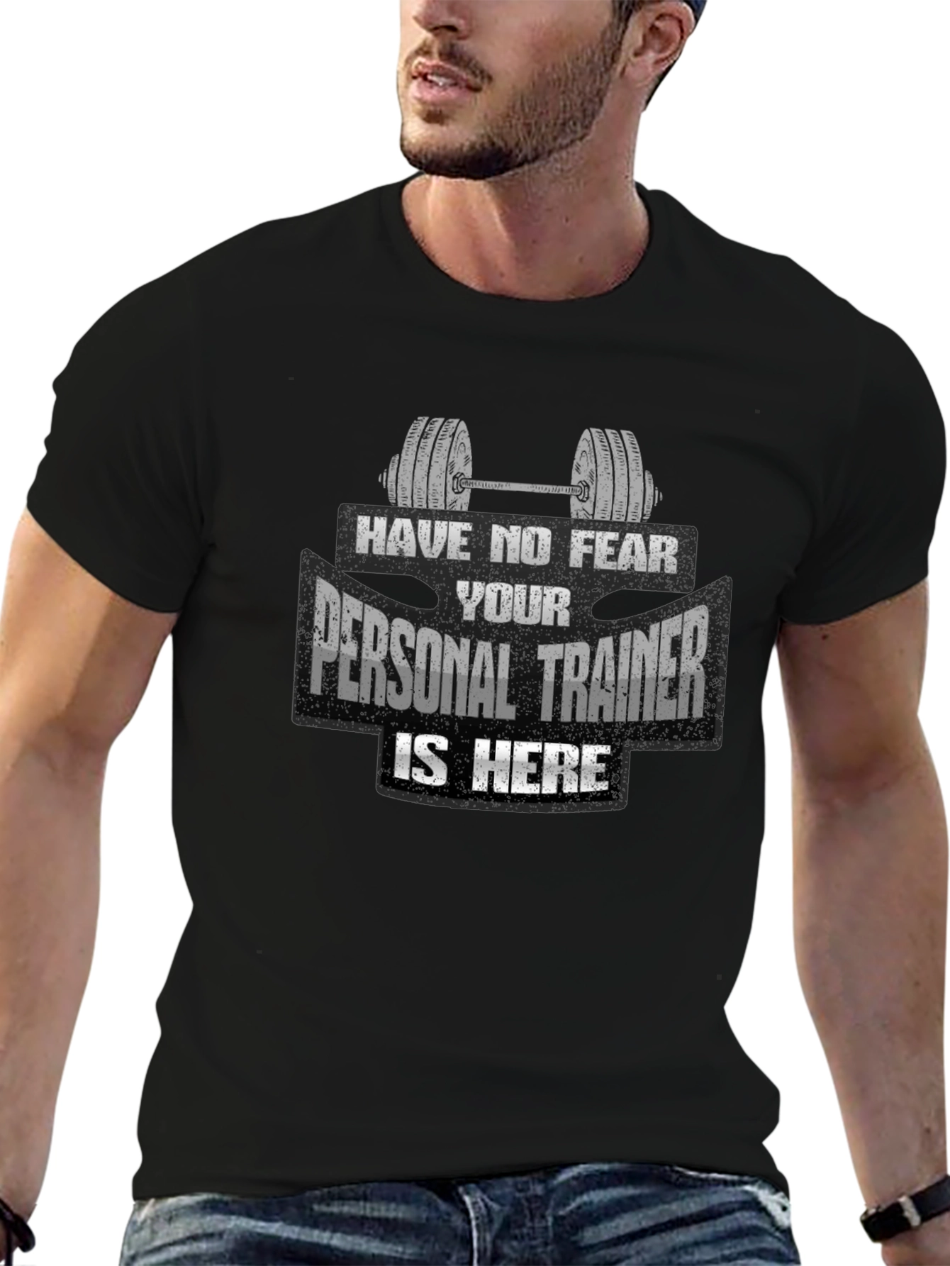 Camiseta Negra: ¡Tu Entrenador Personal Está Aquí!