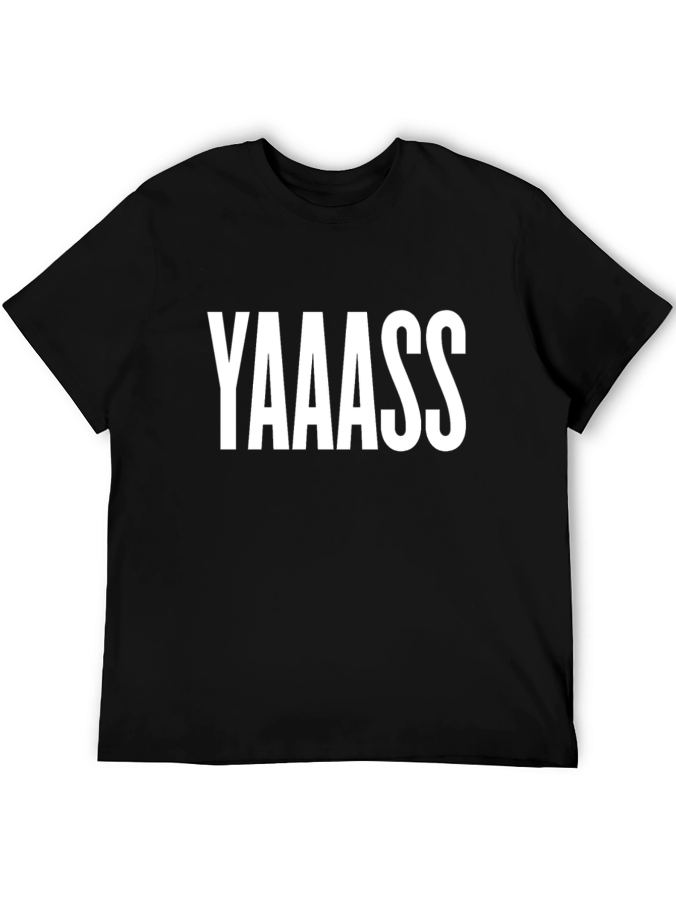 Camiseta Negra con Estampado YAAASS