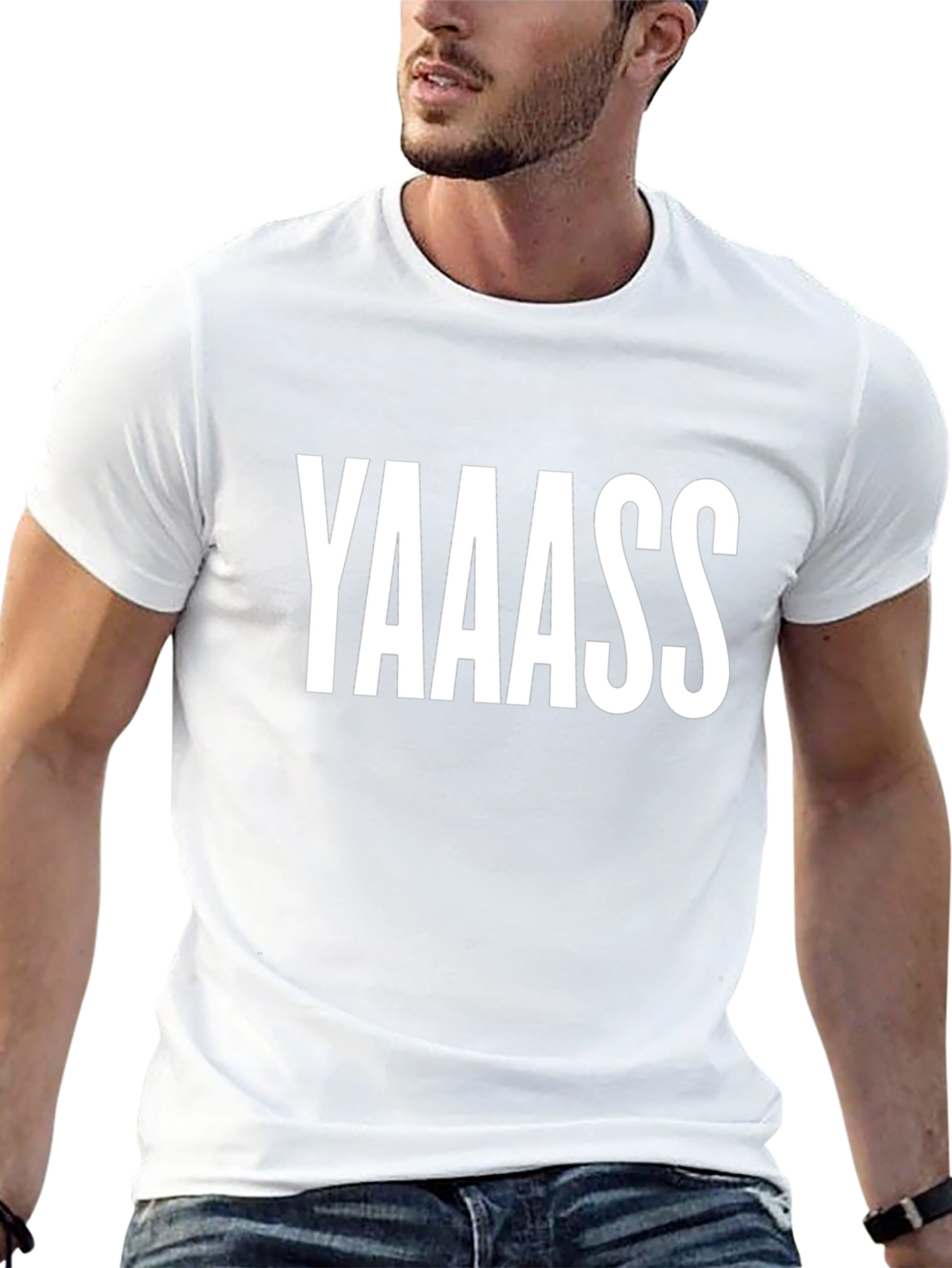 Camiseta Negra con Estampado YAAASS