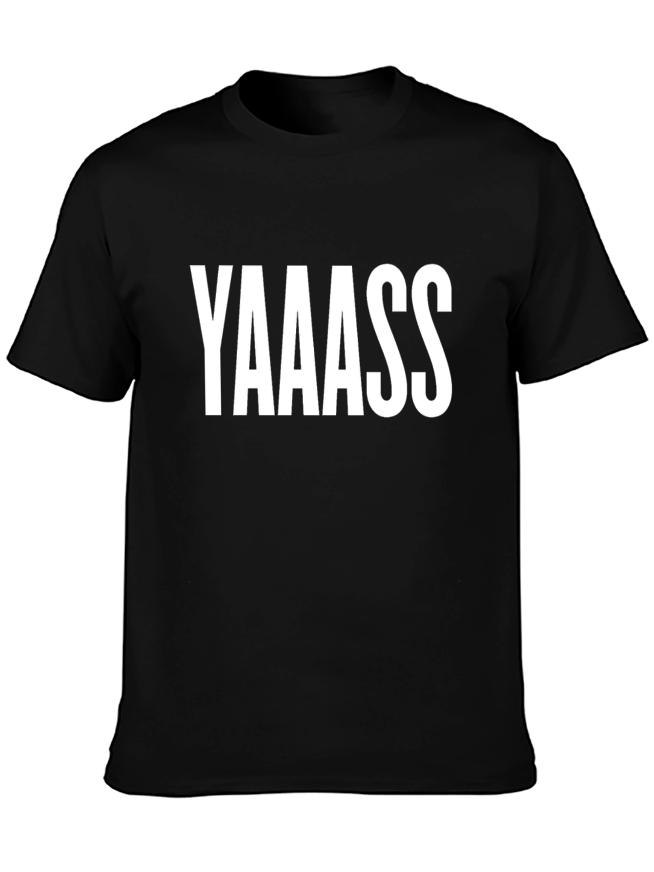Camiseta Negra con Estampado YAAASS