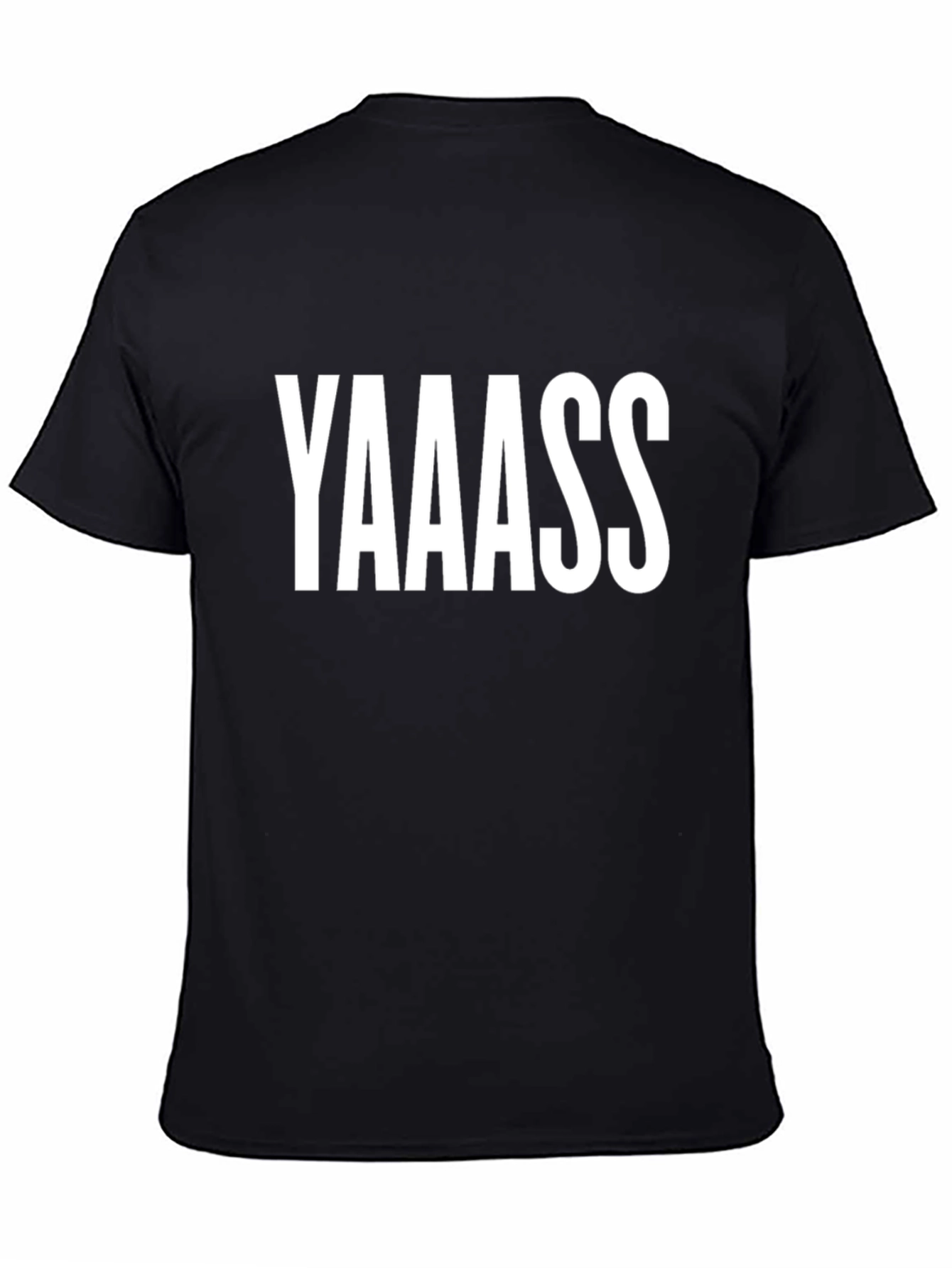 Camiseta Negra con Estampado YAAASS