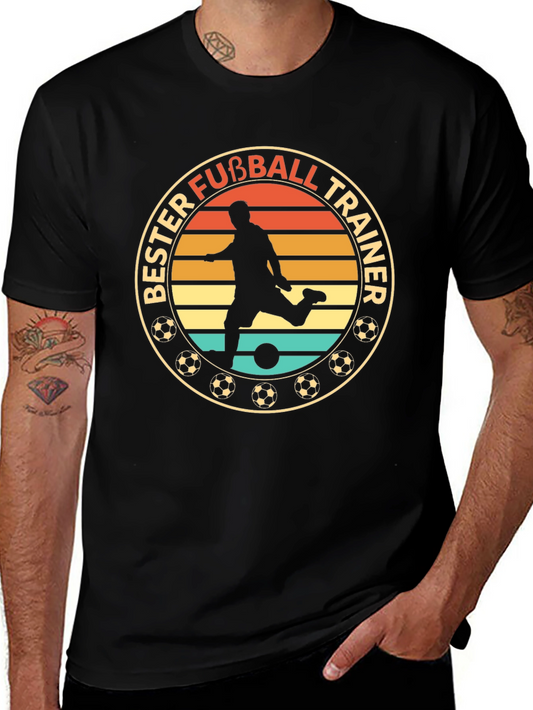Camiseta Negra Bester Fußball Trainer Vintage