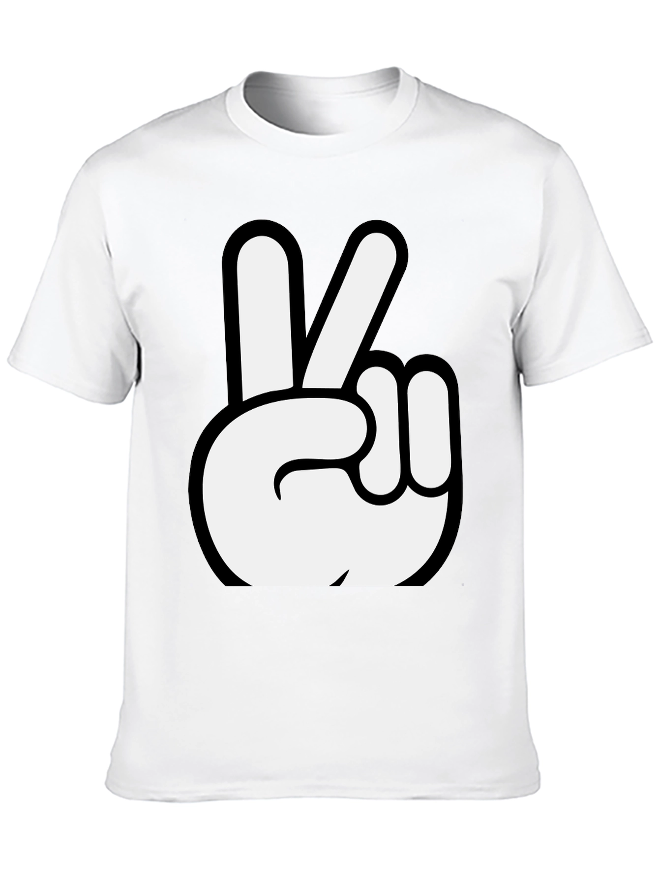 Camiseta Negra con Mano de la Paz
