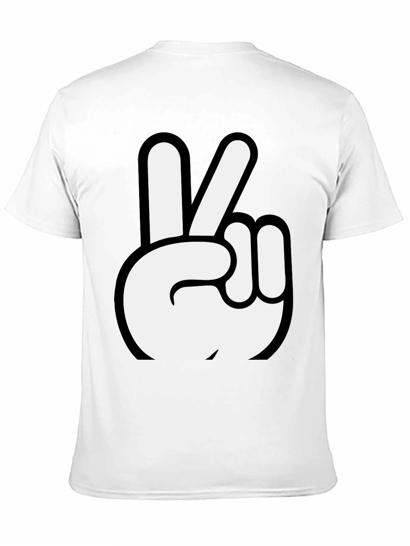 Camiseta Negra con Mano de la Paz