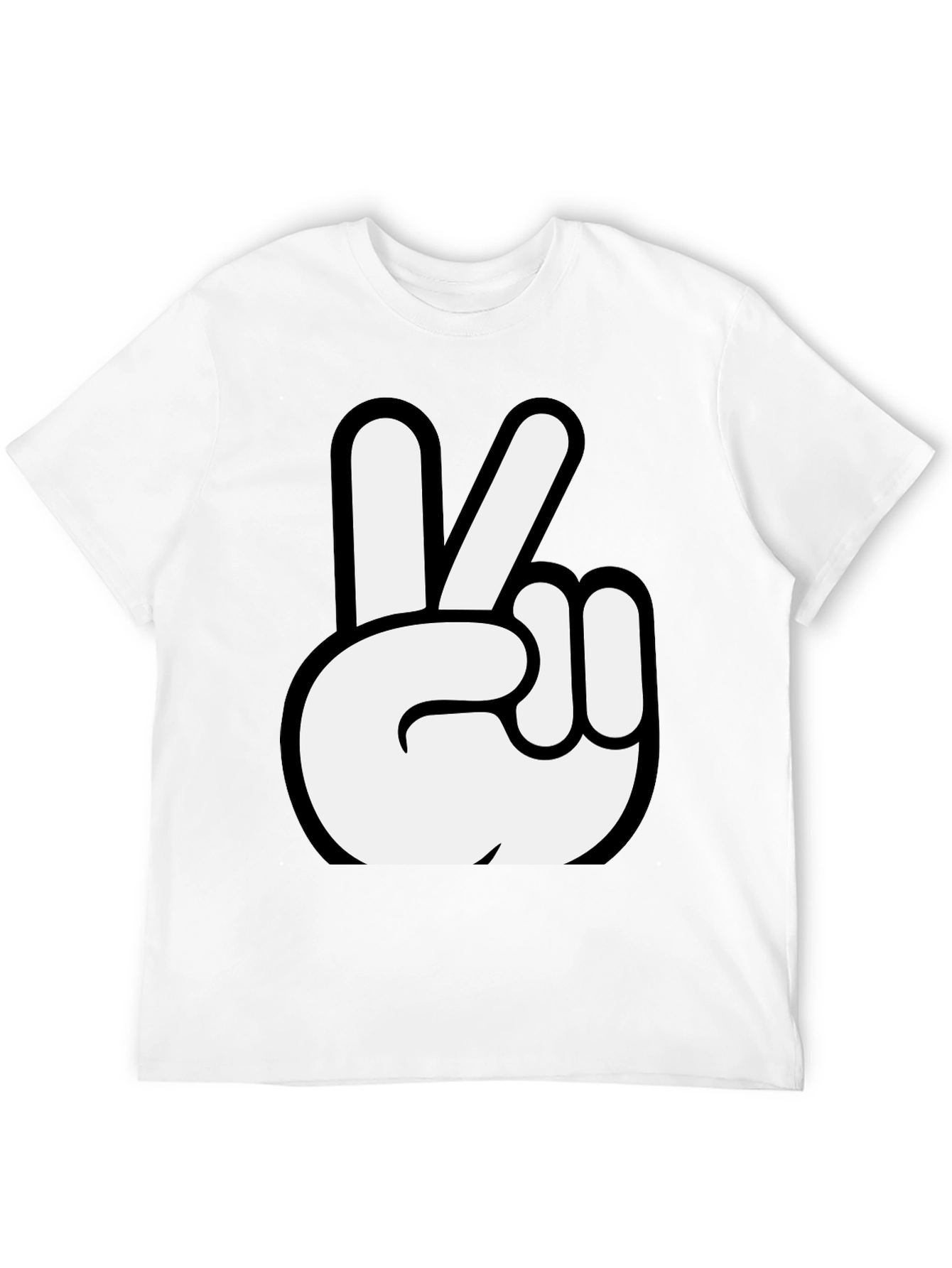 Camiseta Negra con Mano de la Paz