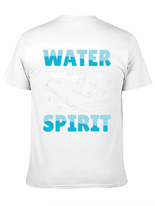Camiseta Negra Buceo: Agua es mi Espíritu