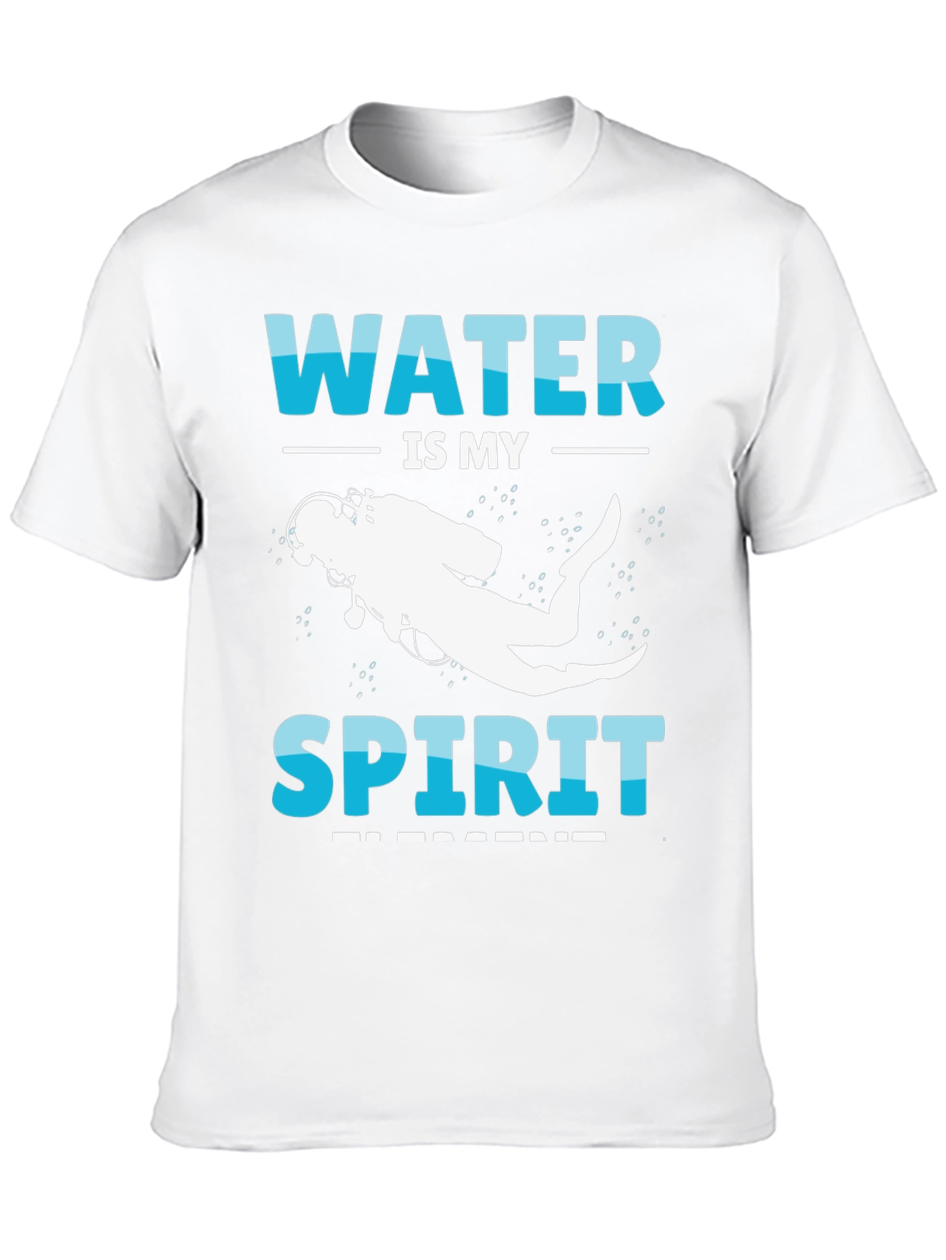 Camiseta Negra Buceo: Agua es mi Espíritu