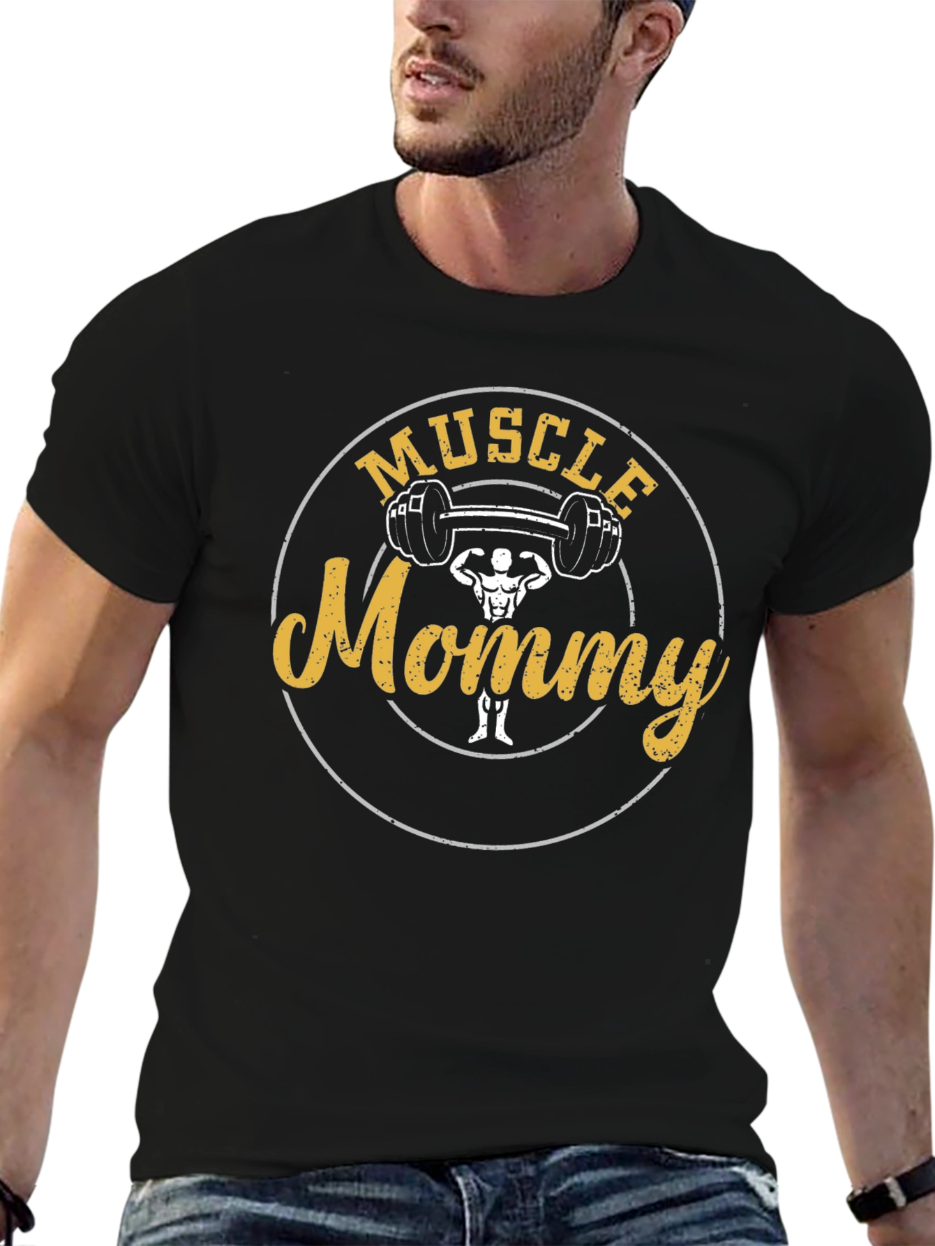 Camiseta Negra Muscle Mommy - Fitness para Mamás