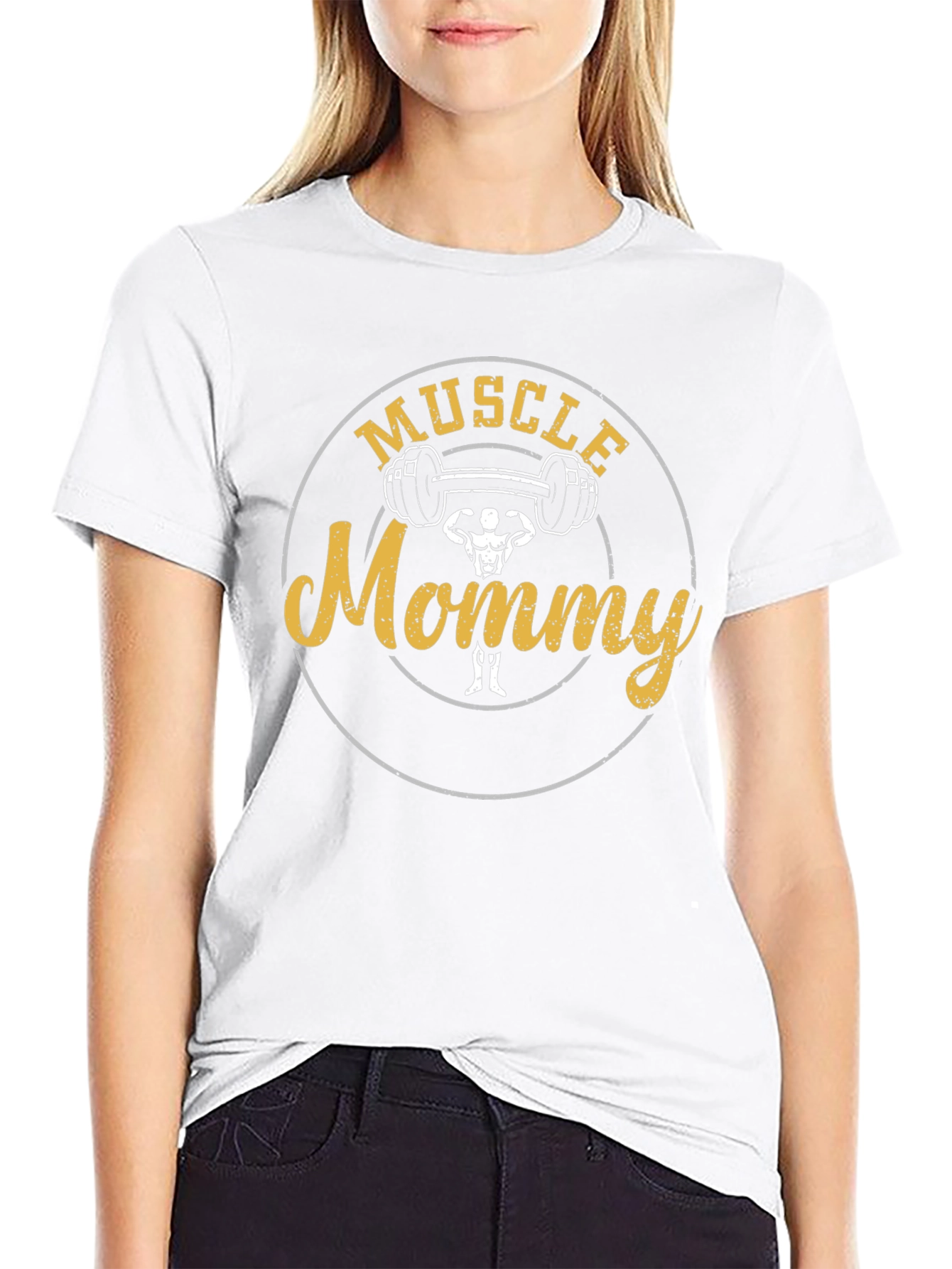 Camiseta Negra Muscle Mommy - Fitness para Mamás