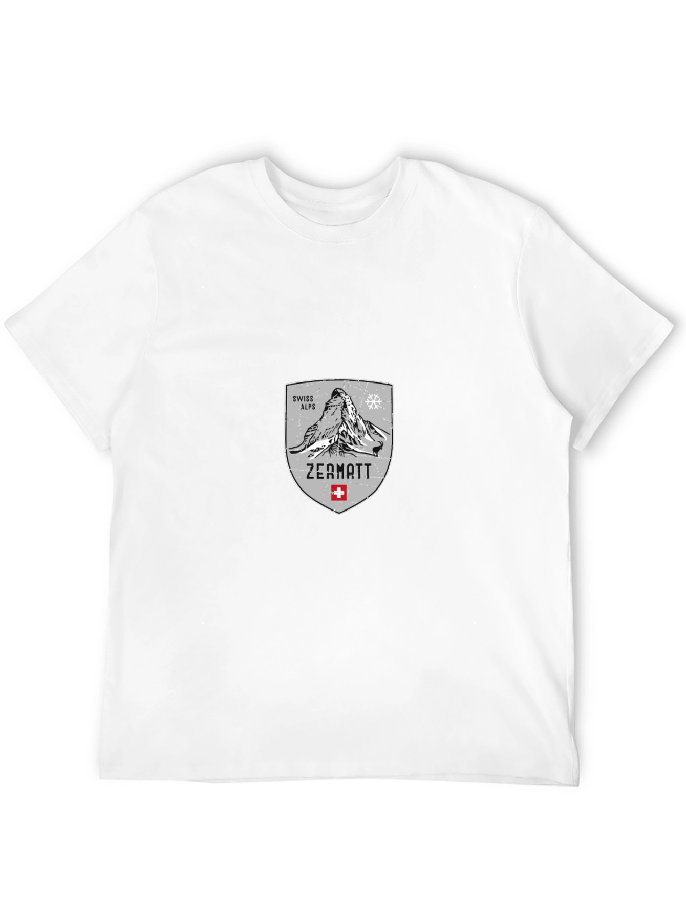 Camiseta Negra Zermatt Alpes Suizos