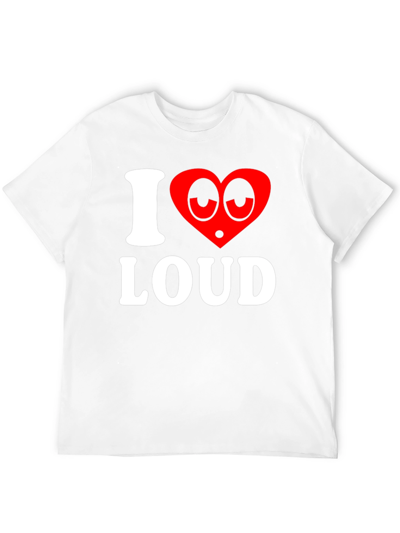 Camiseta Negra I Love Loud Divertida para Hombre