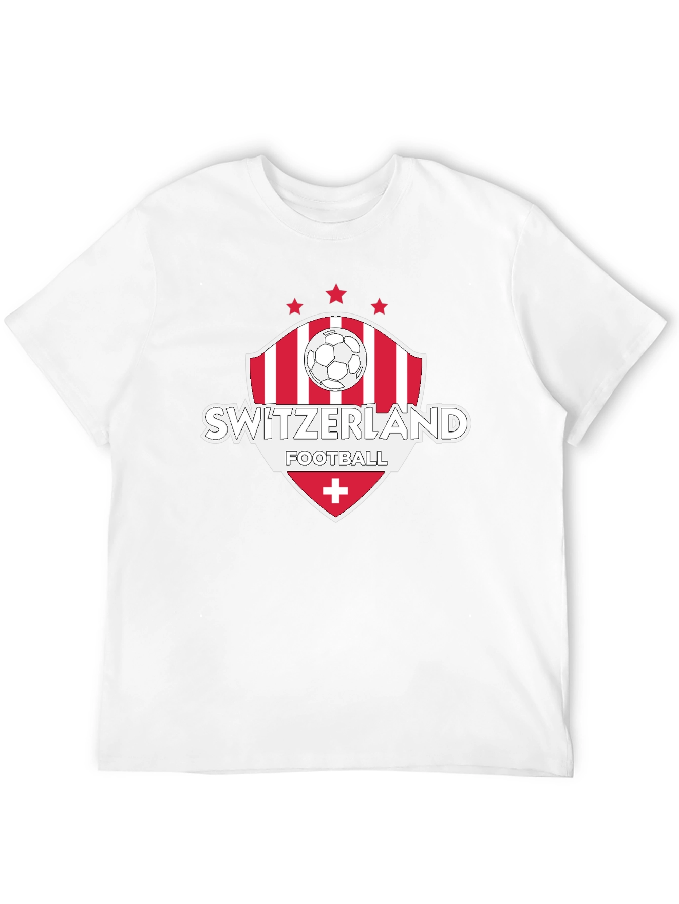 Camiseta Negra Fútbol Suiza Diseño Deportivo
