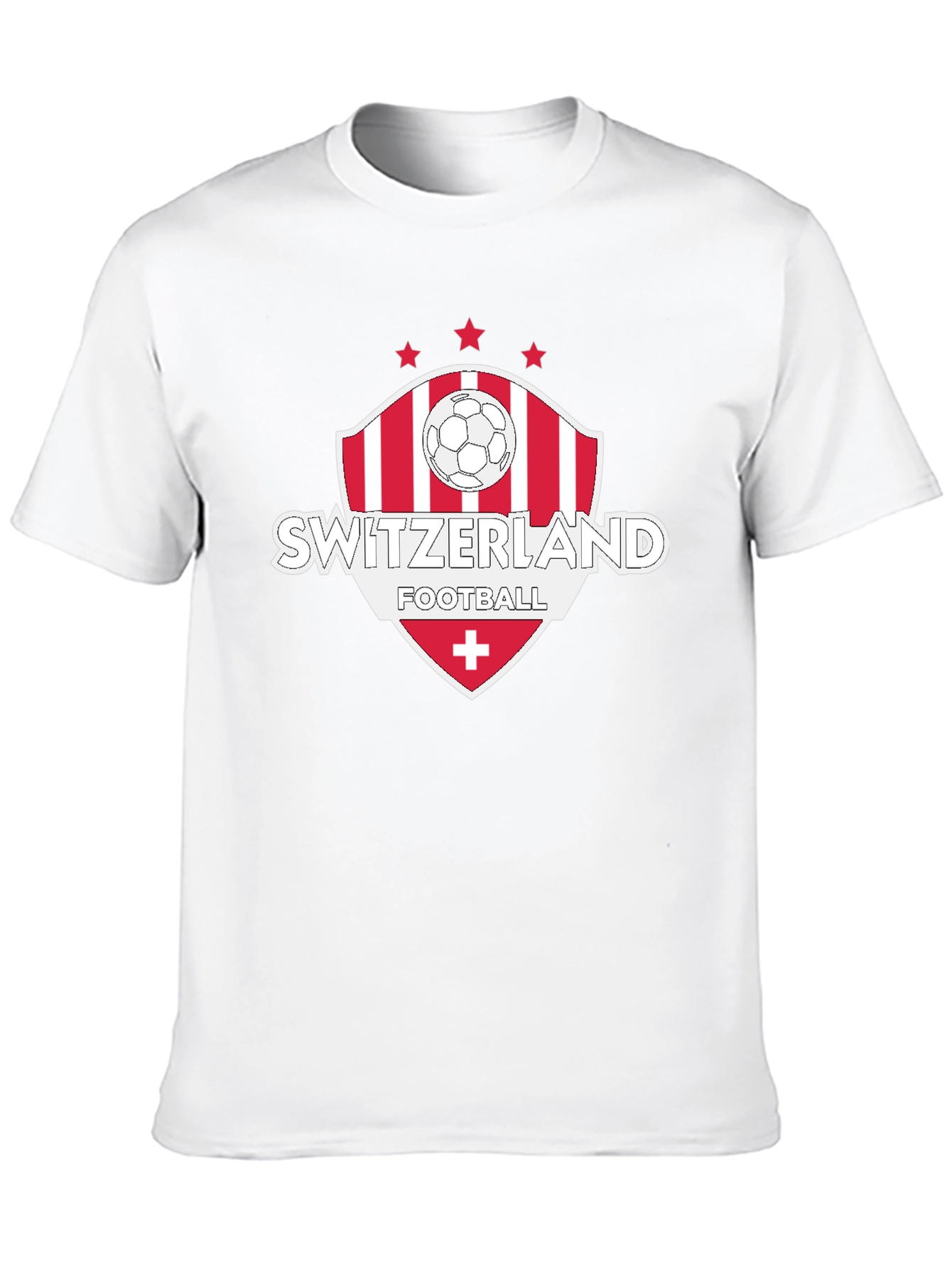 Camiseta Negra Fútbol Suiza Diseño Deportivo