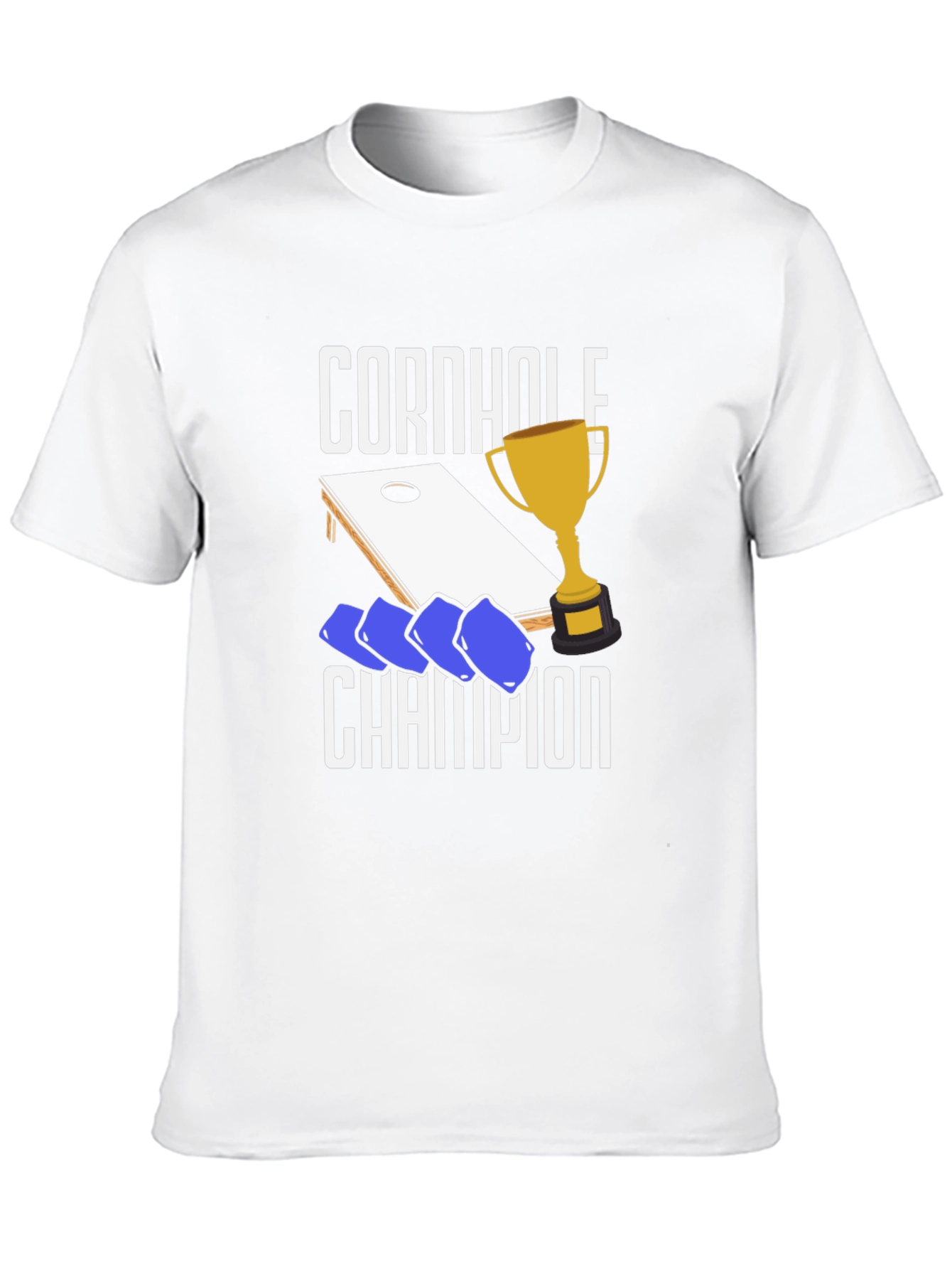 Camiseta Negra Campeón de Cornhole