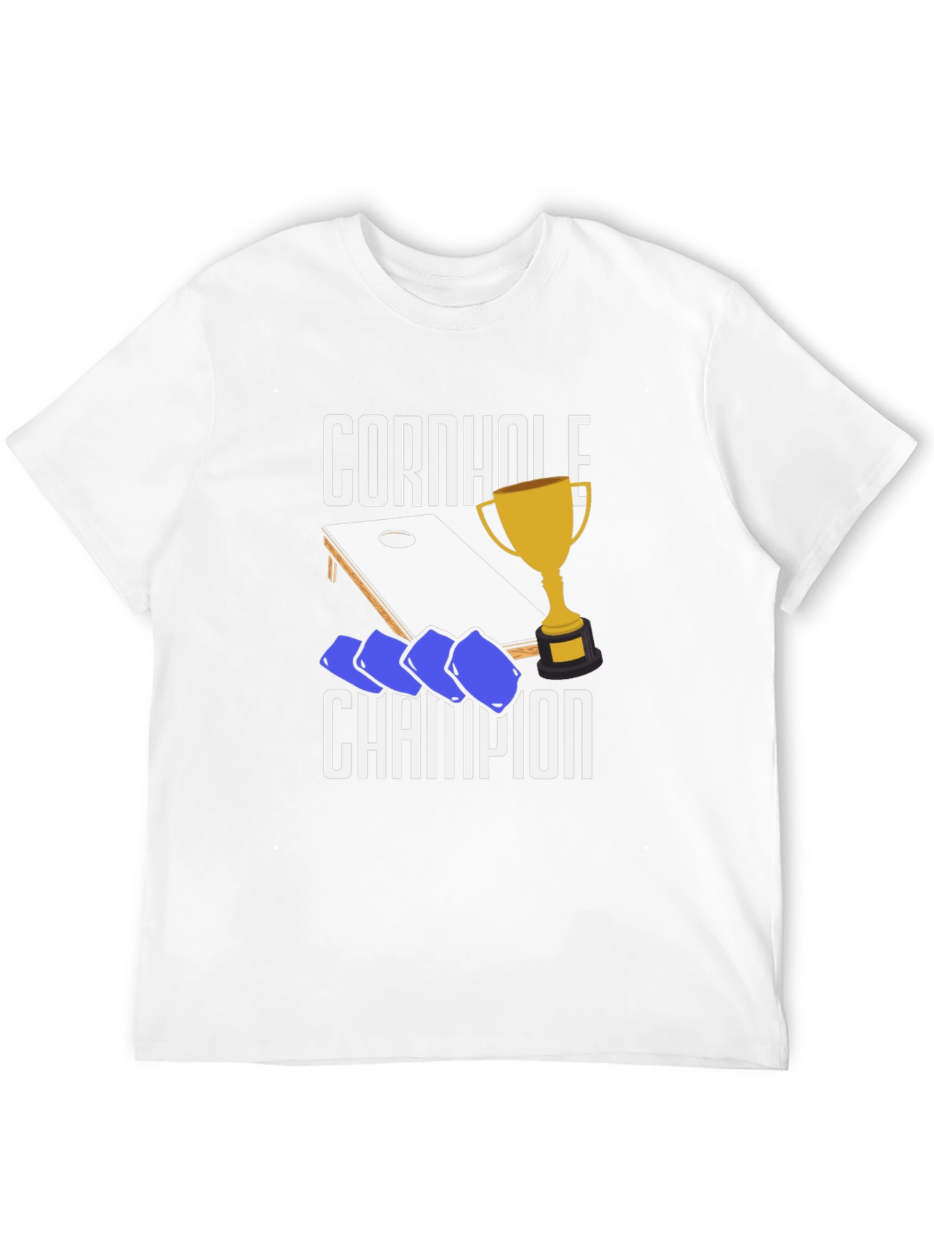 Camiseta Negra Campeón de Cornhole