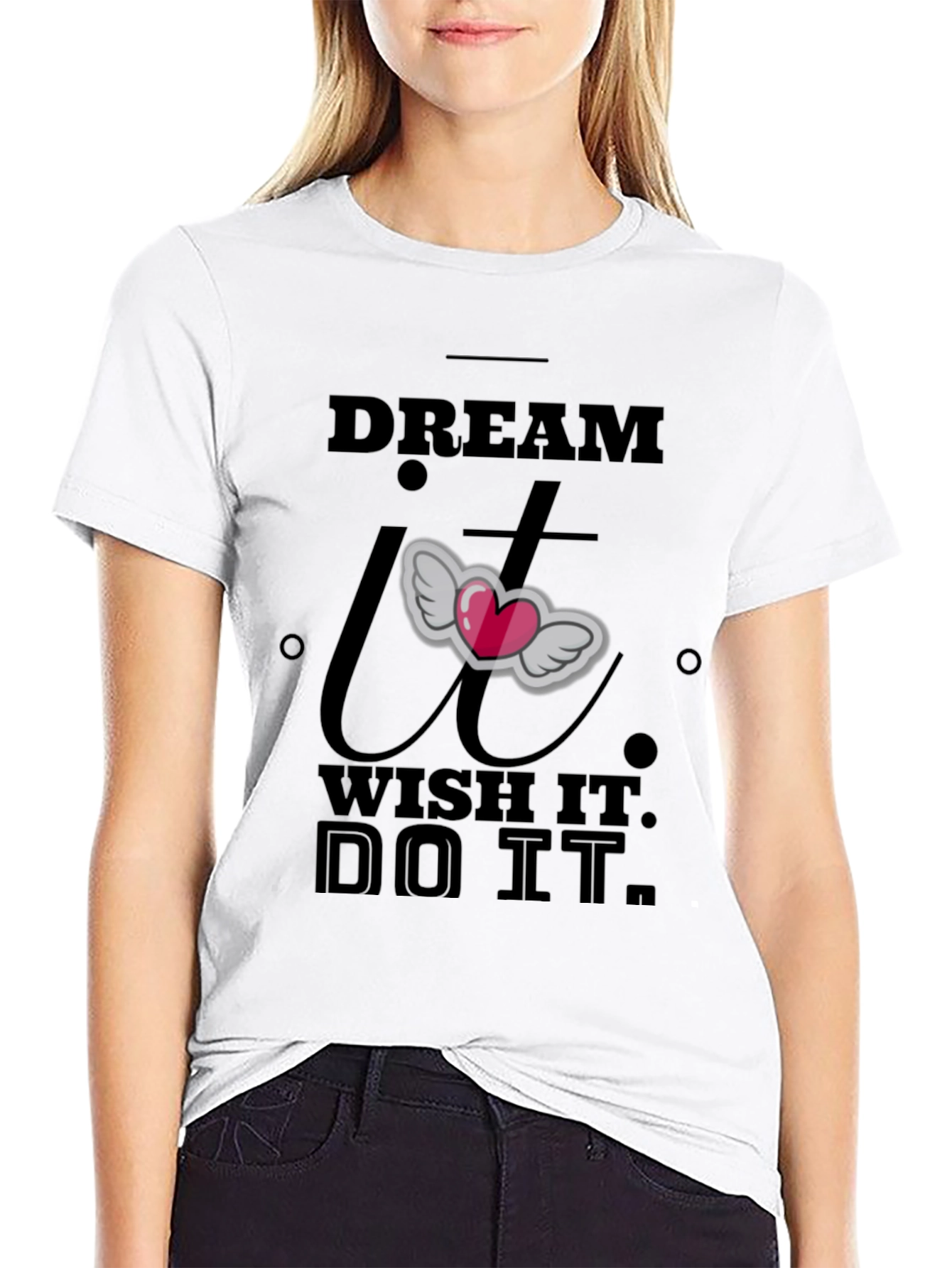 Camiseta Negra Motivacional: ¡Sueña Desea Haz!