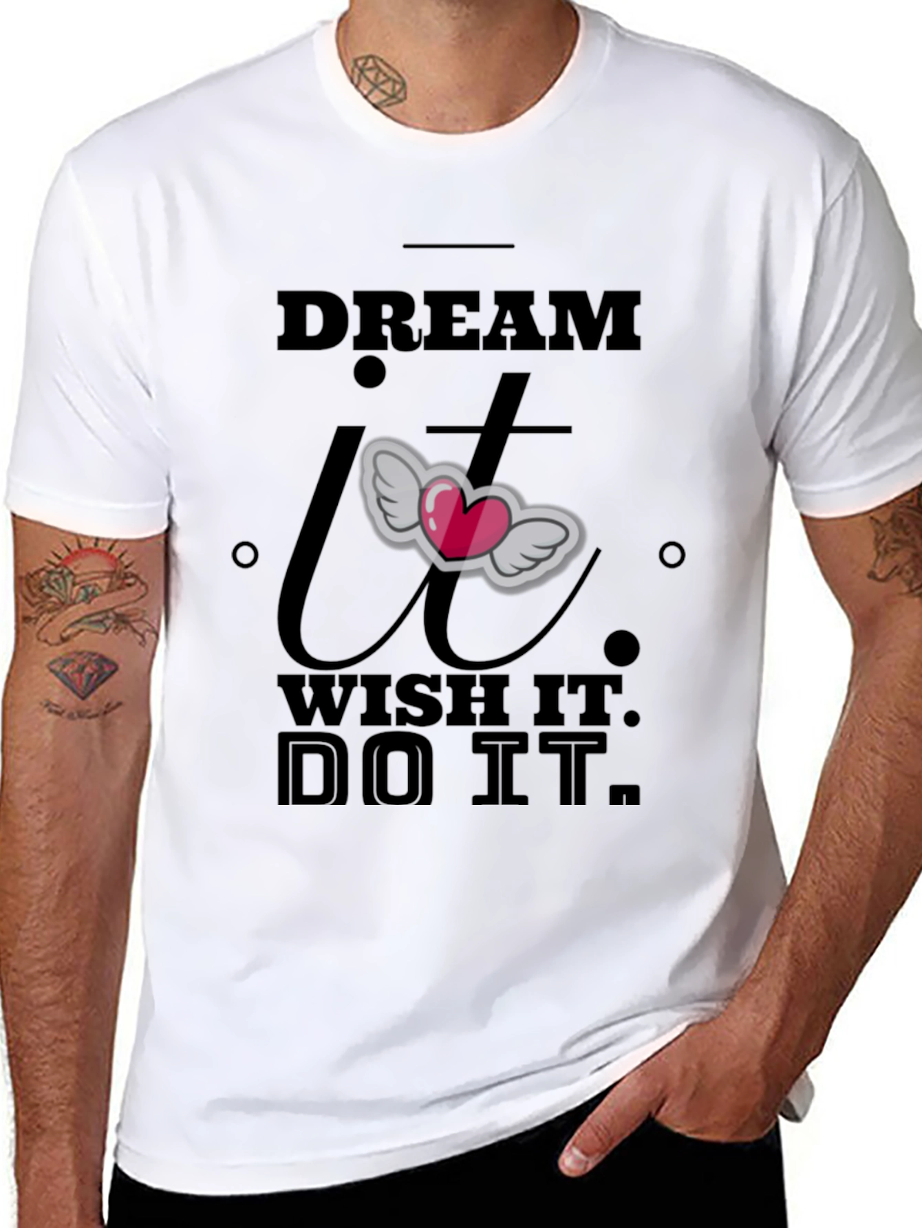 Camiseta Negra Motivacional: ¡Sueña Desea Haz!