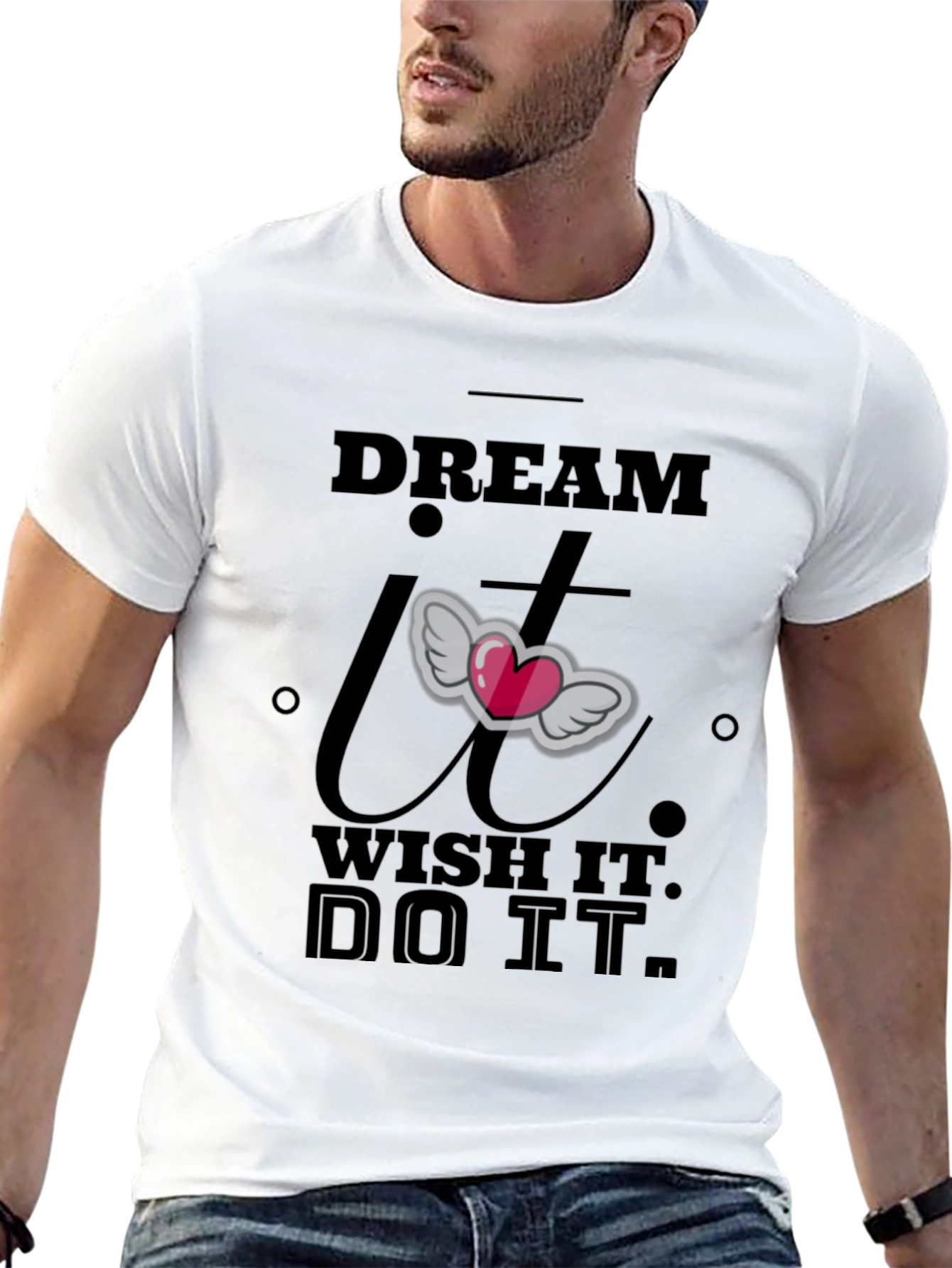 Camiseta Negra Motivacional: ¡Sueña Desea Haz!