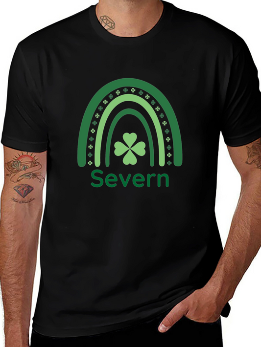Camiseta Negra Trébol Irlandés Severn