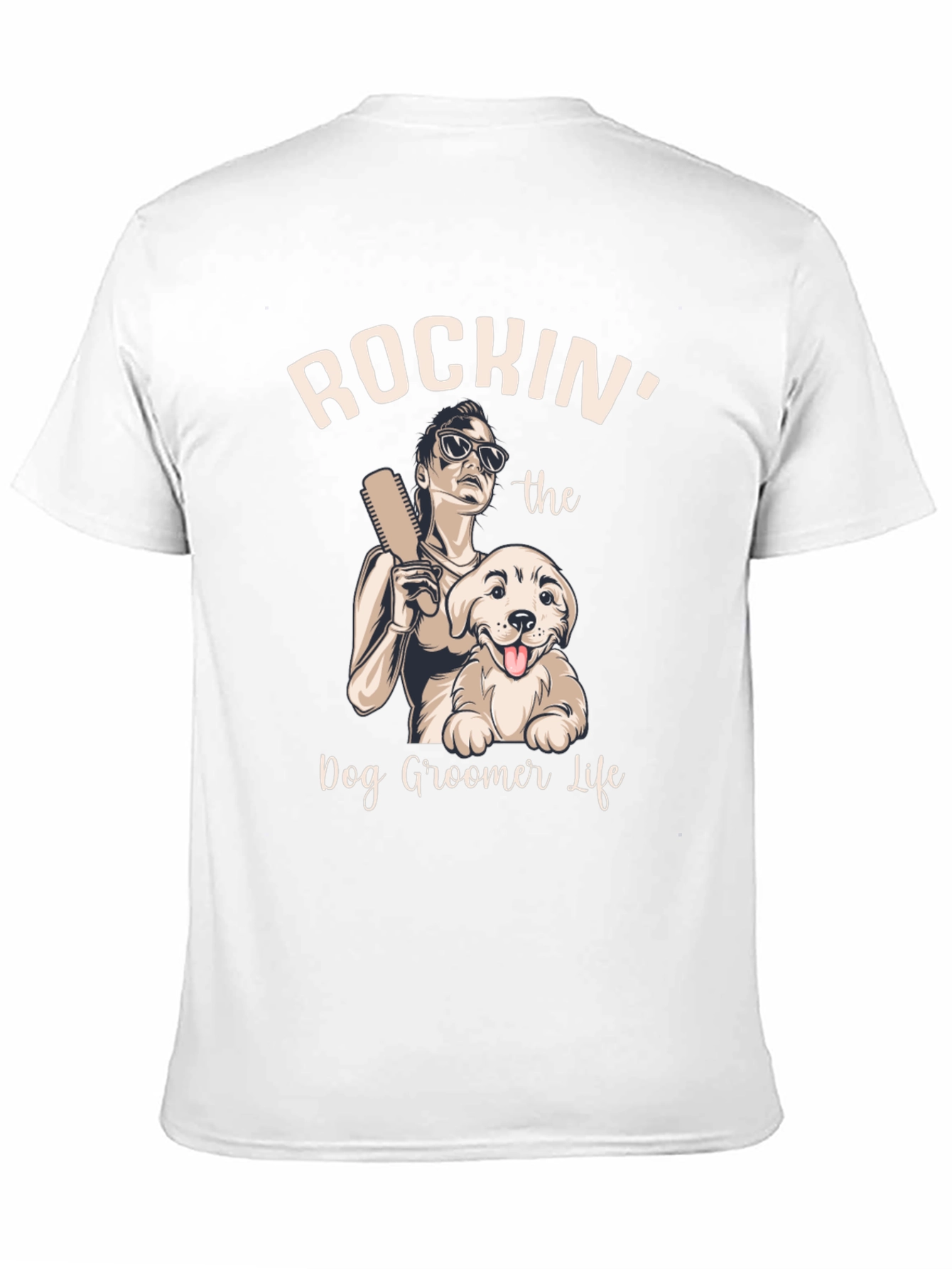 Camiseta Rockin Dog Groomer Life Negra
