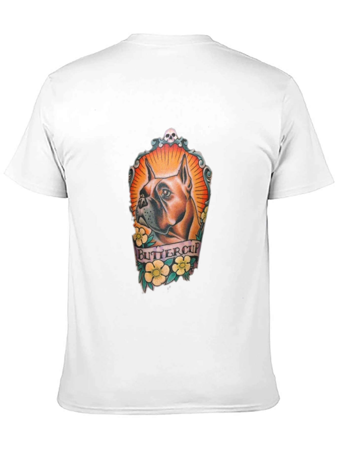 Camiseta Negra Estampada con Diseño de Bulldog Buttercup