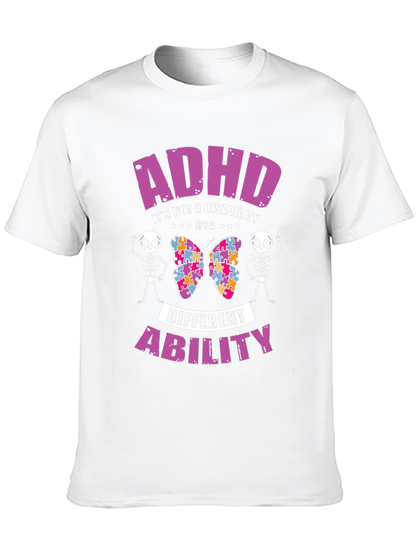 Camiseta Negra ADHD: Diferente Habilidad No Discapacidad