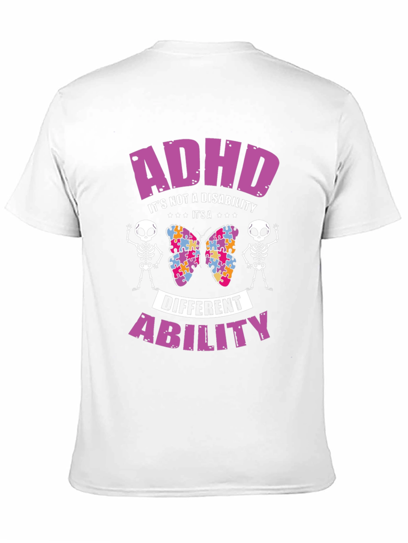 Camiseta Negra ADHD: Diferente Habilidad No Discapacidad