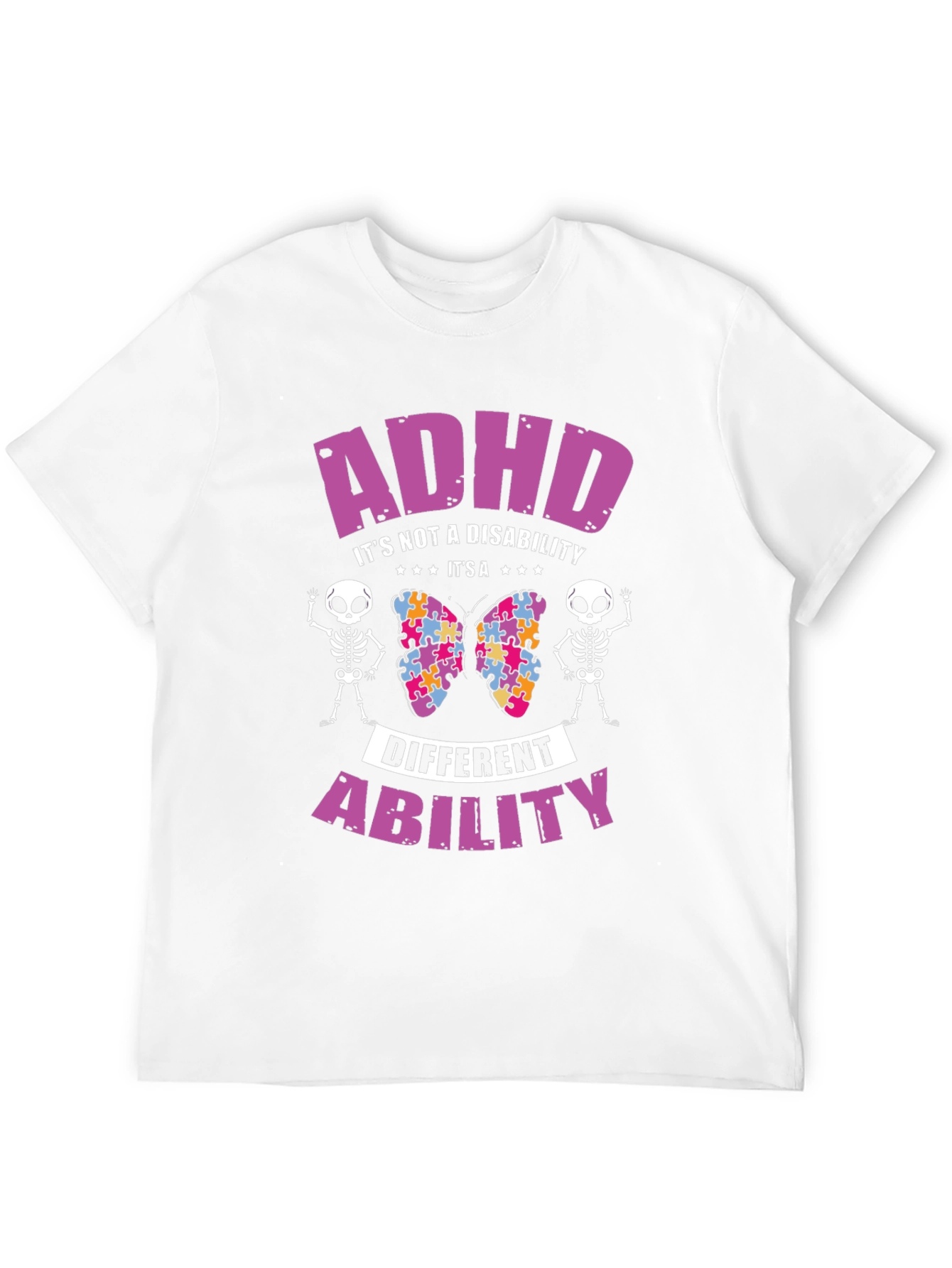 Camiseta Negra ADHD: Diferente Habilidad No Discapacidad