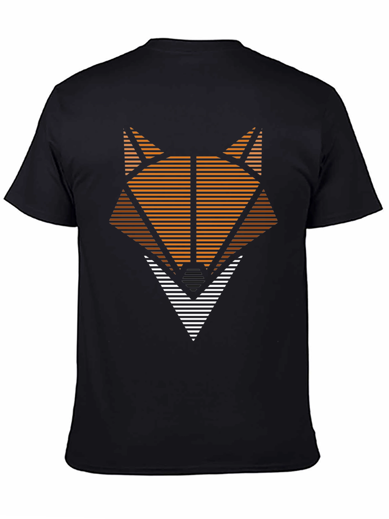 Camiseta Hombre Diseño Zorro Geométrico