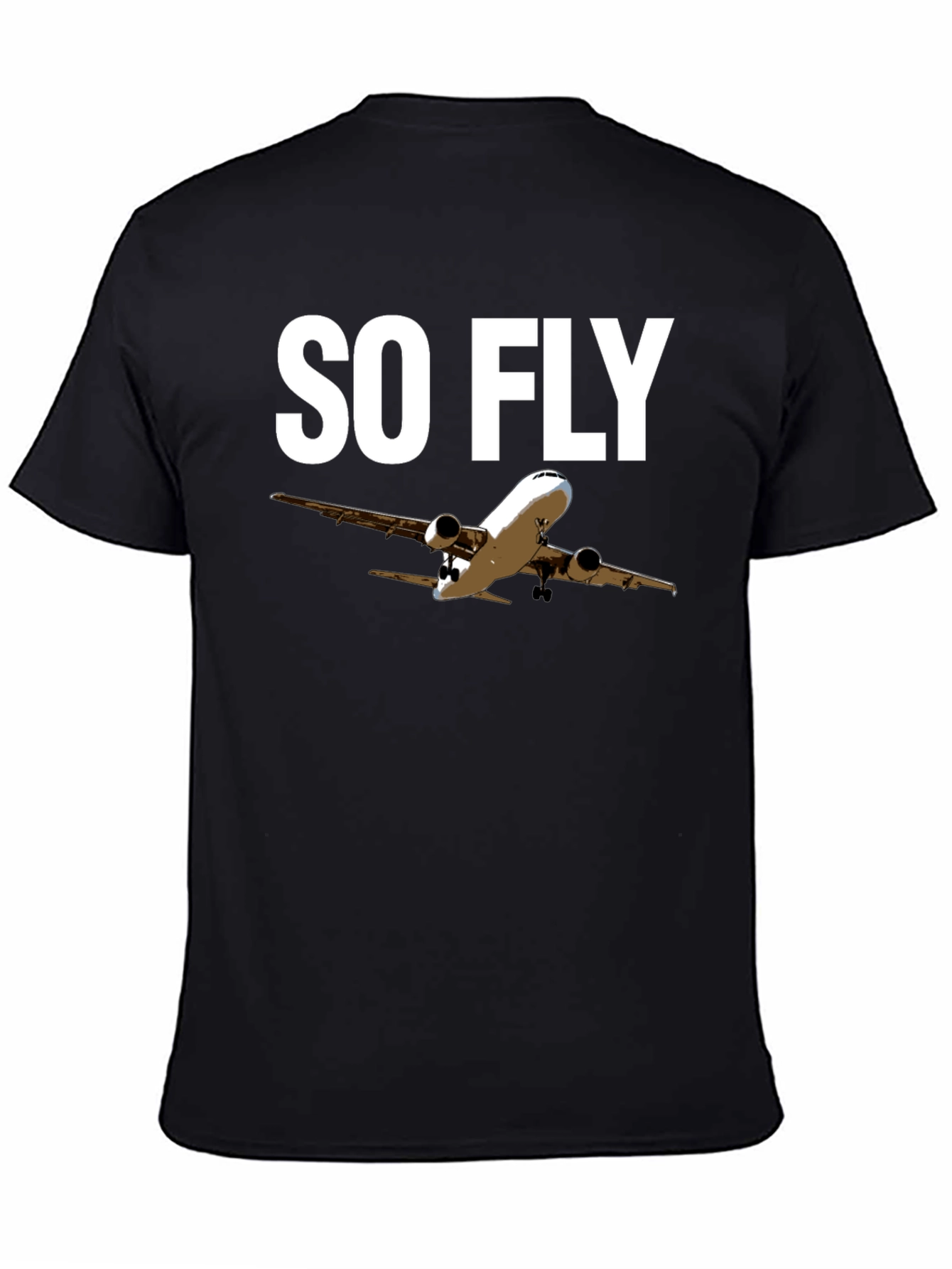 Camiseta Negra So Fly Avión
