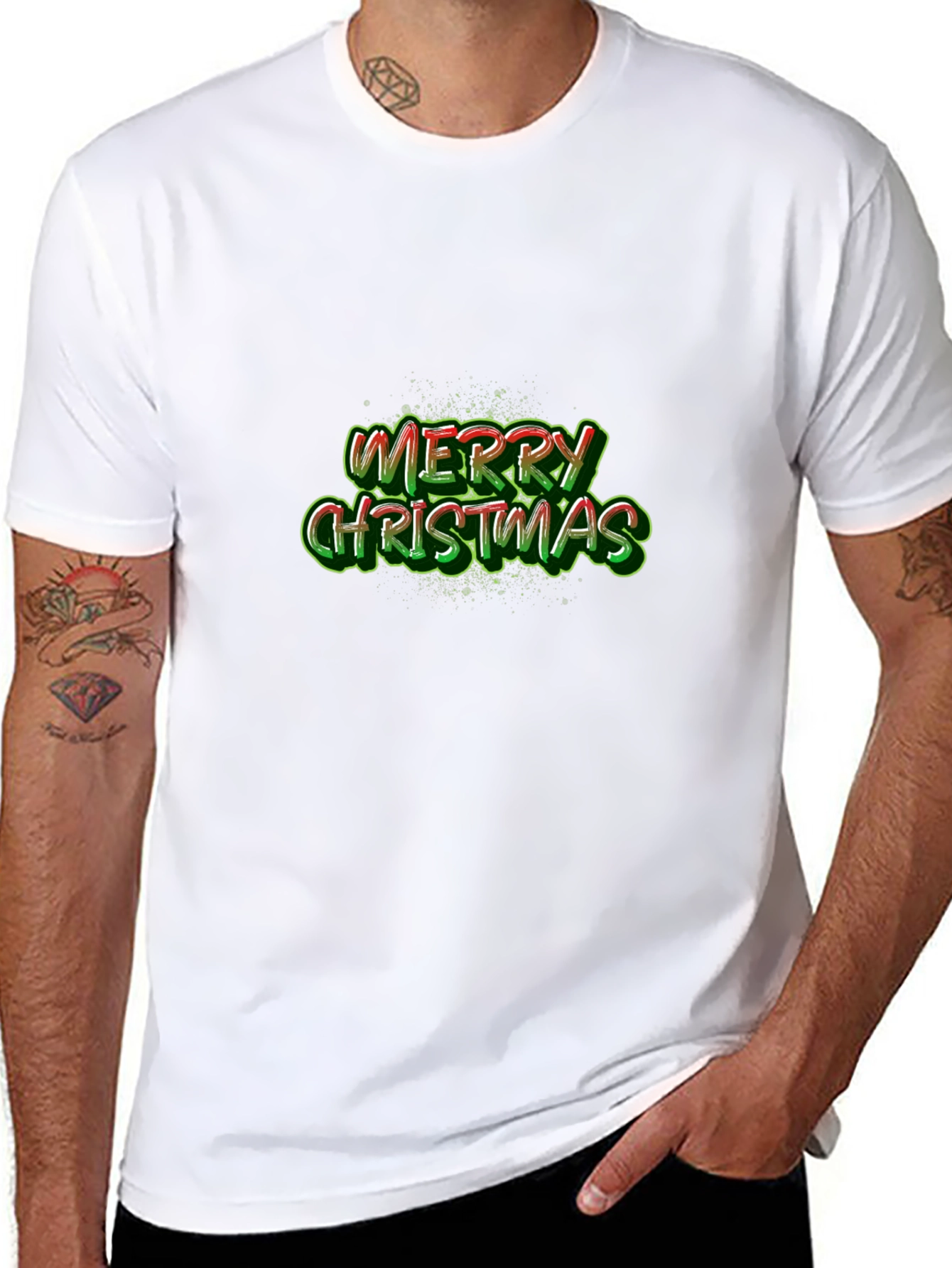 Camiseta Negra Feliz Navidad para Hombre