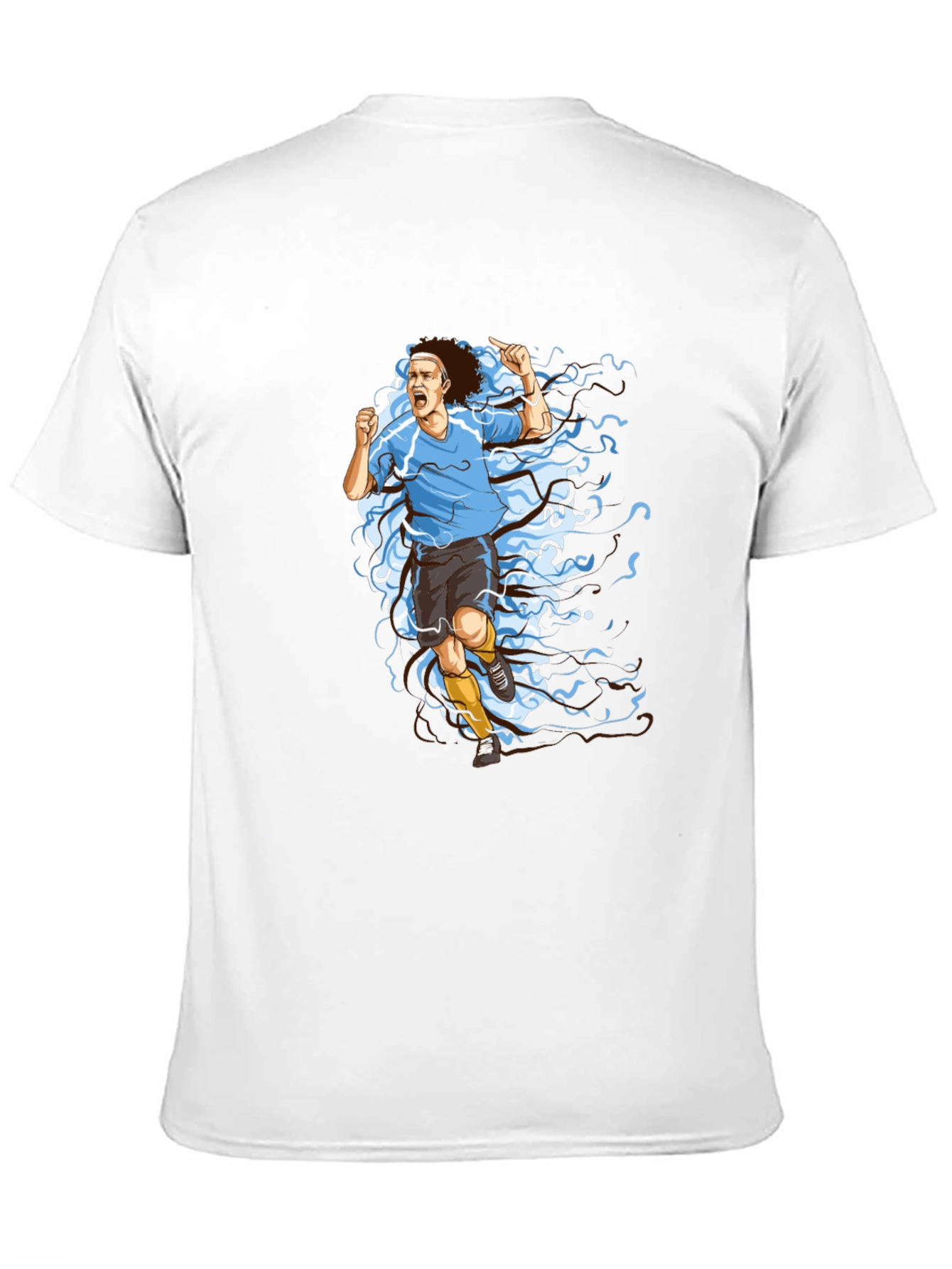 Camiseta Negra Fútbol Uruguay - Diseño Animado