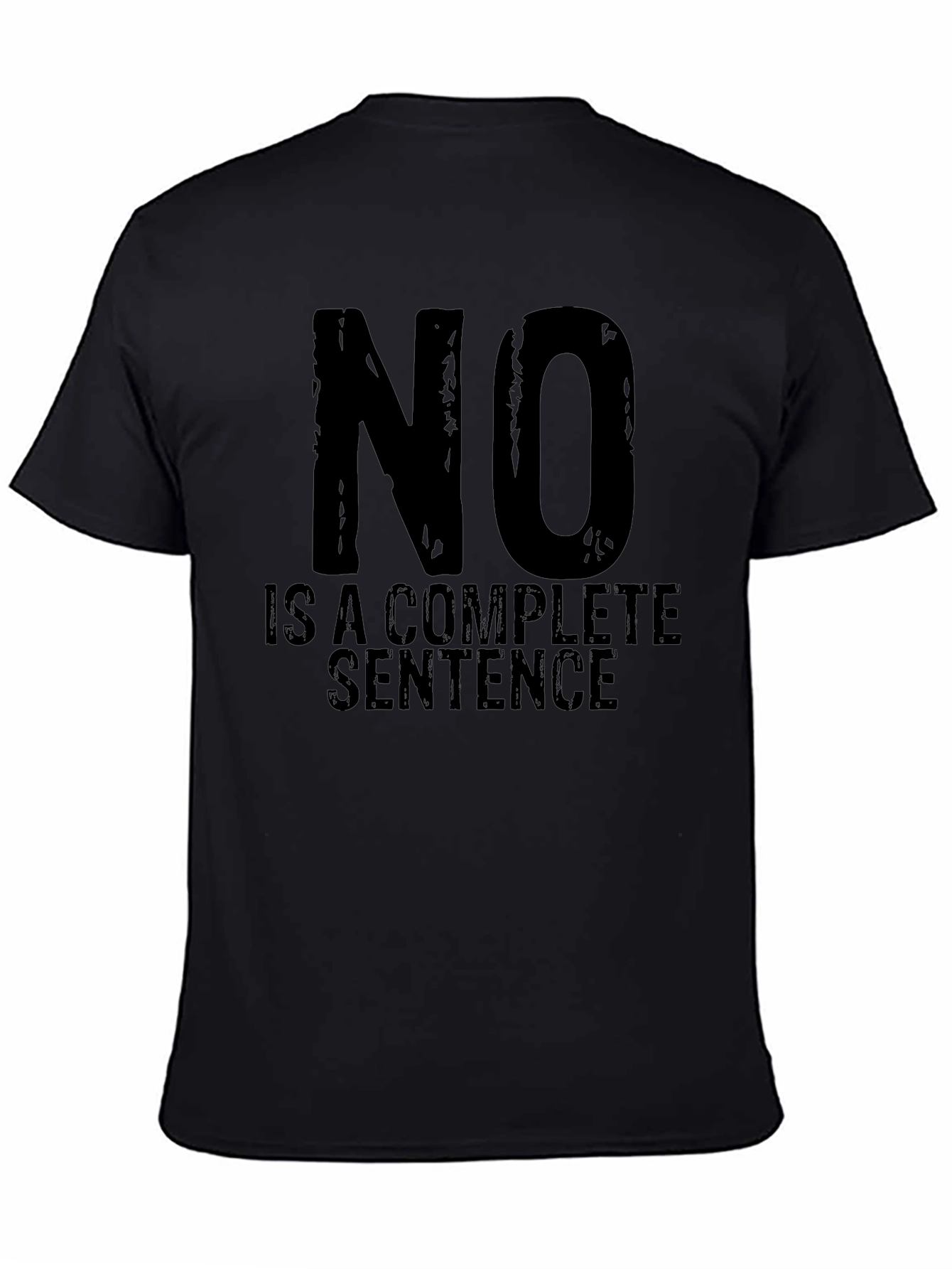 Camiseta Negra con Texto NO es una Frase Completa