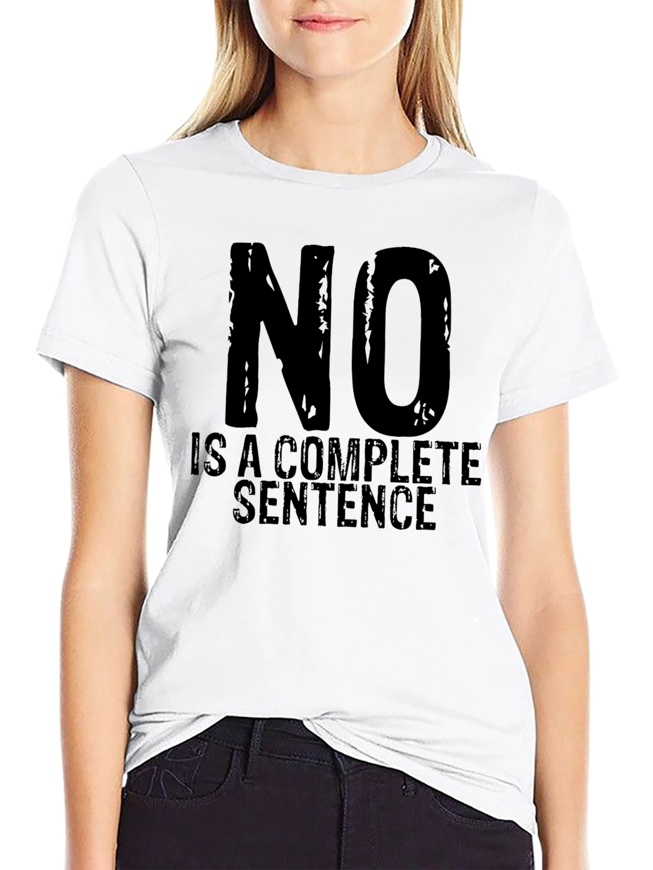 Camiseta Negra con Texto NO es una Frase Completa