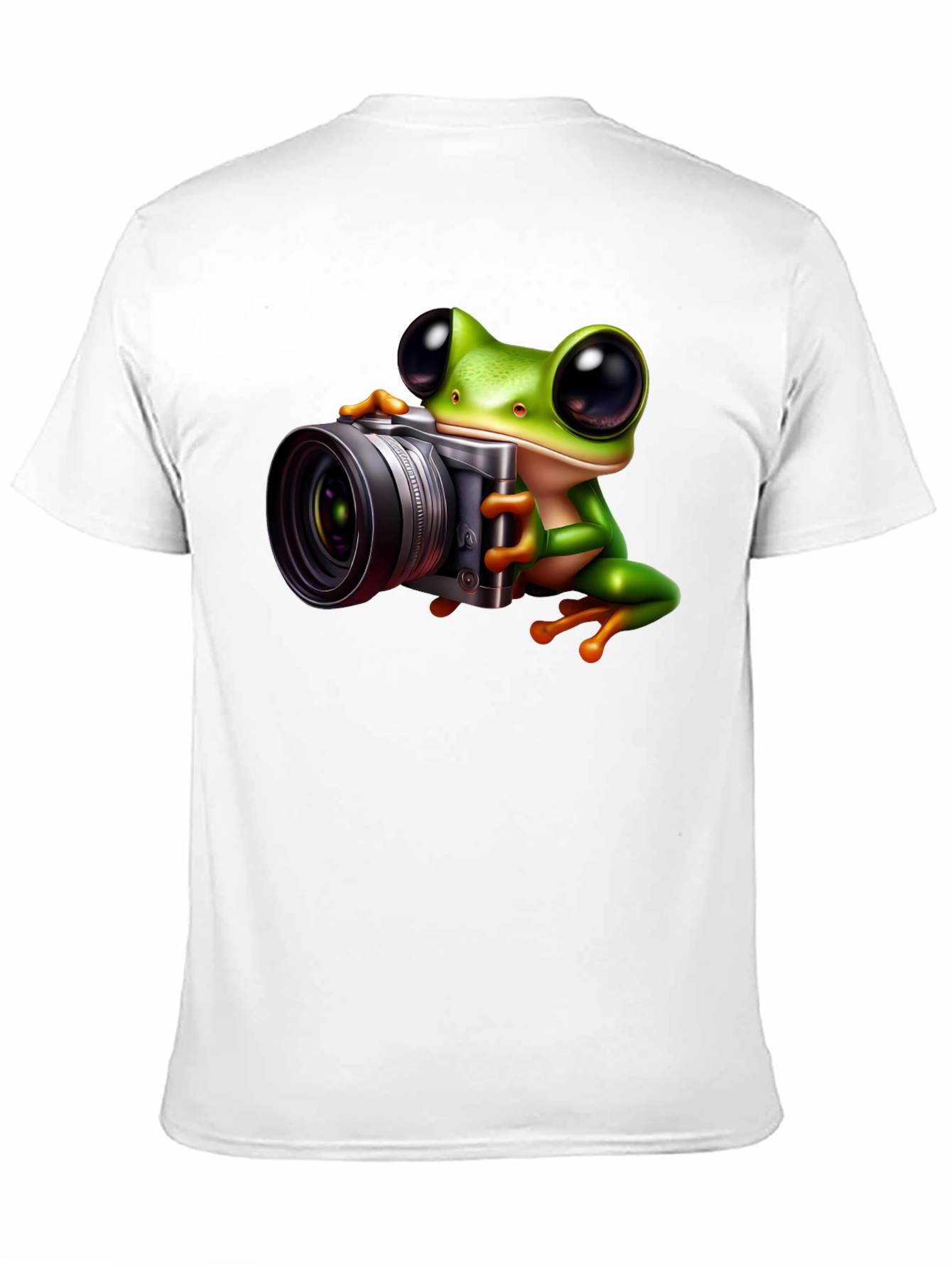 Camiseta Negra con Rana Fotógrafa