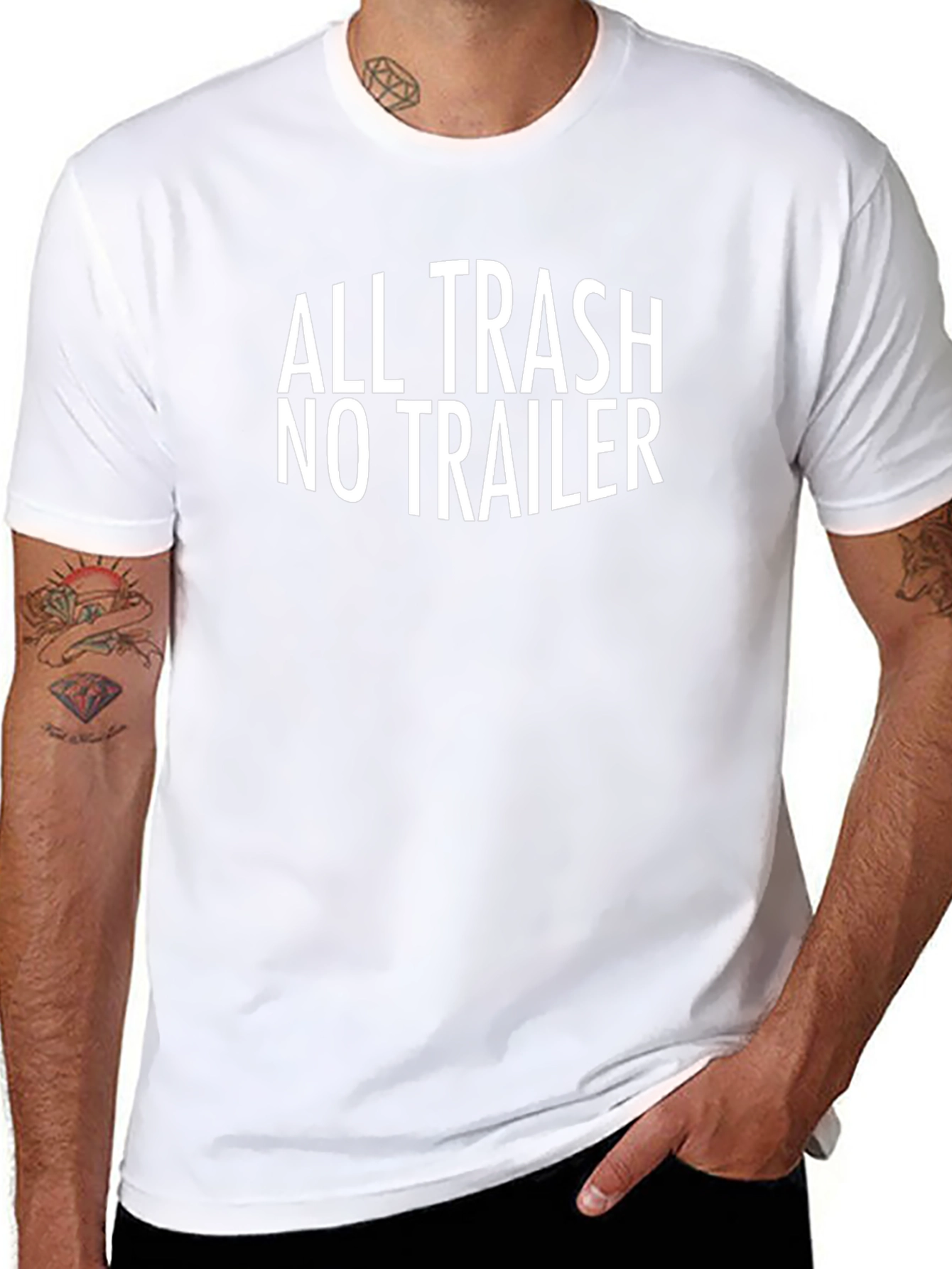 Camiseta Negra: All Trash No Trailer - Diseño Único