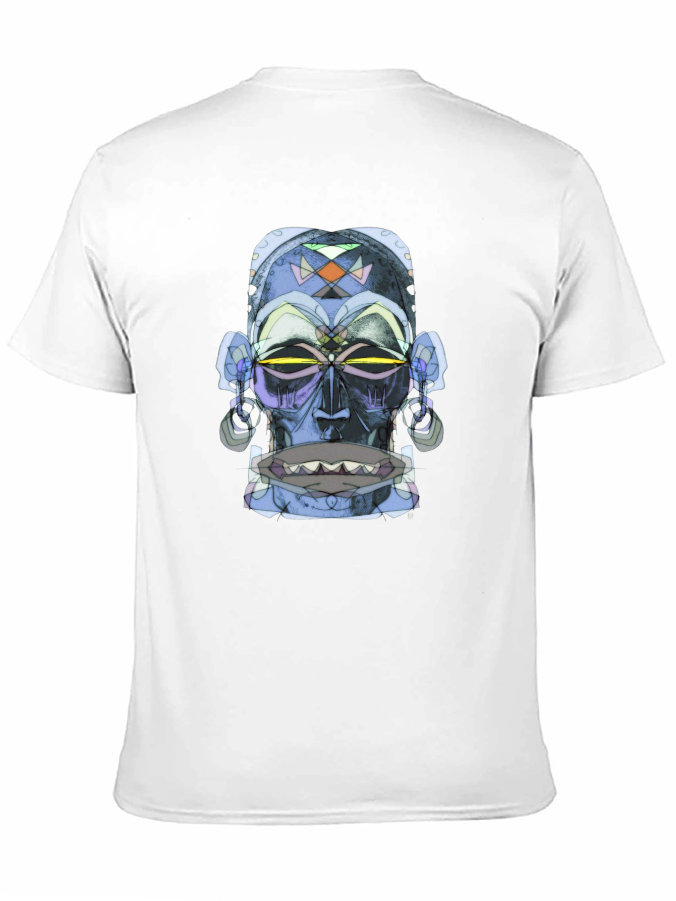 Camiseta Negra con Diseño Abstracto Tribal