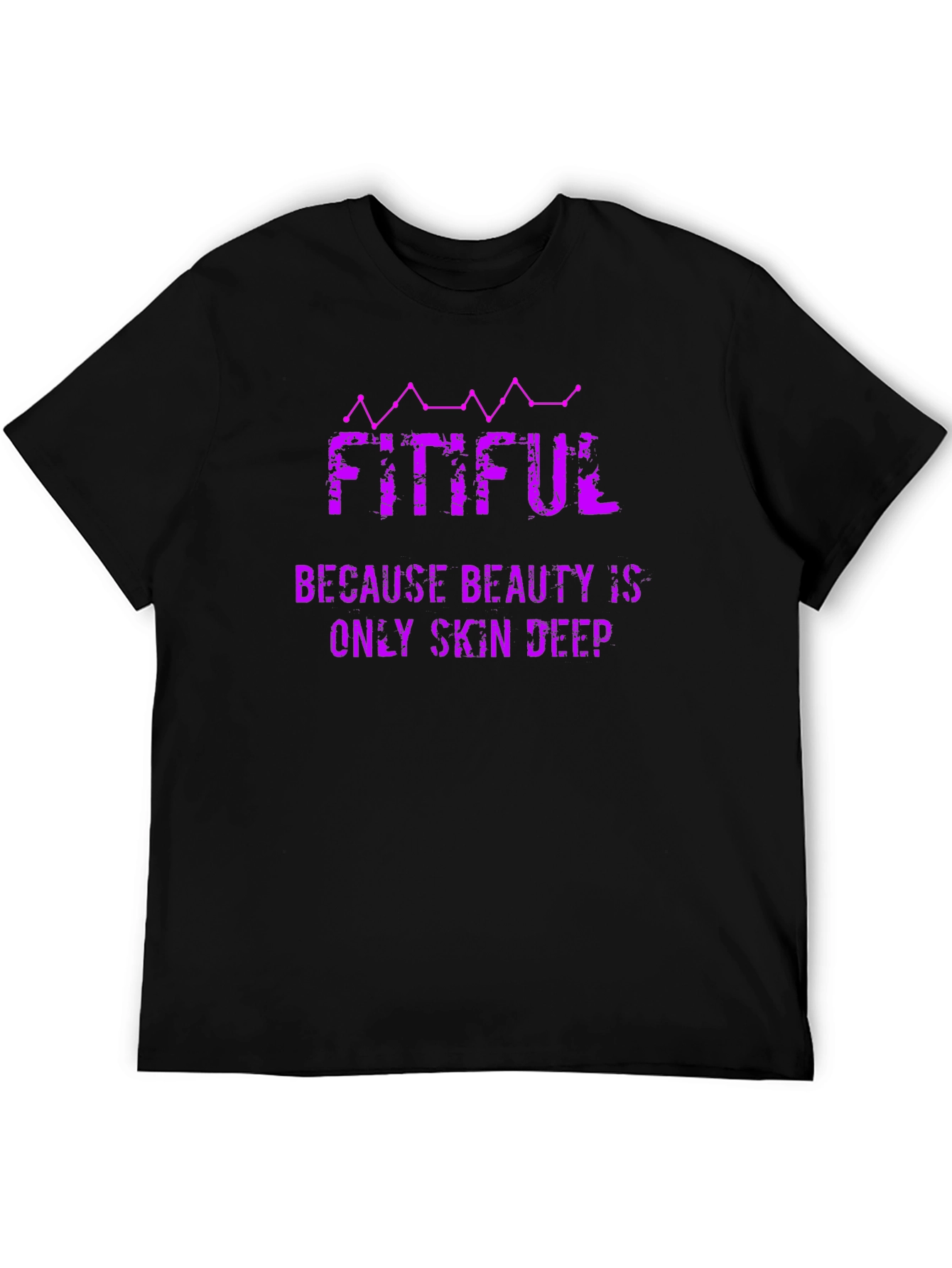 Camiseta Negra Fitiful: Belleza Profunda